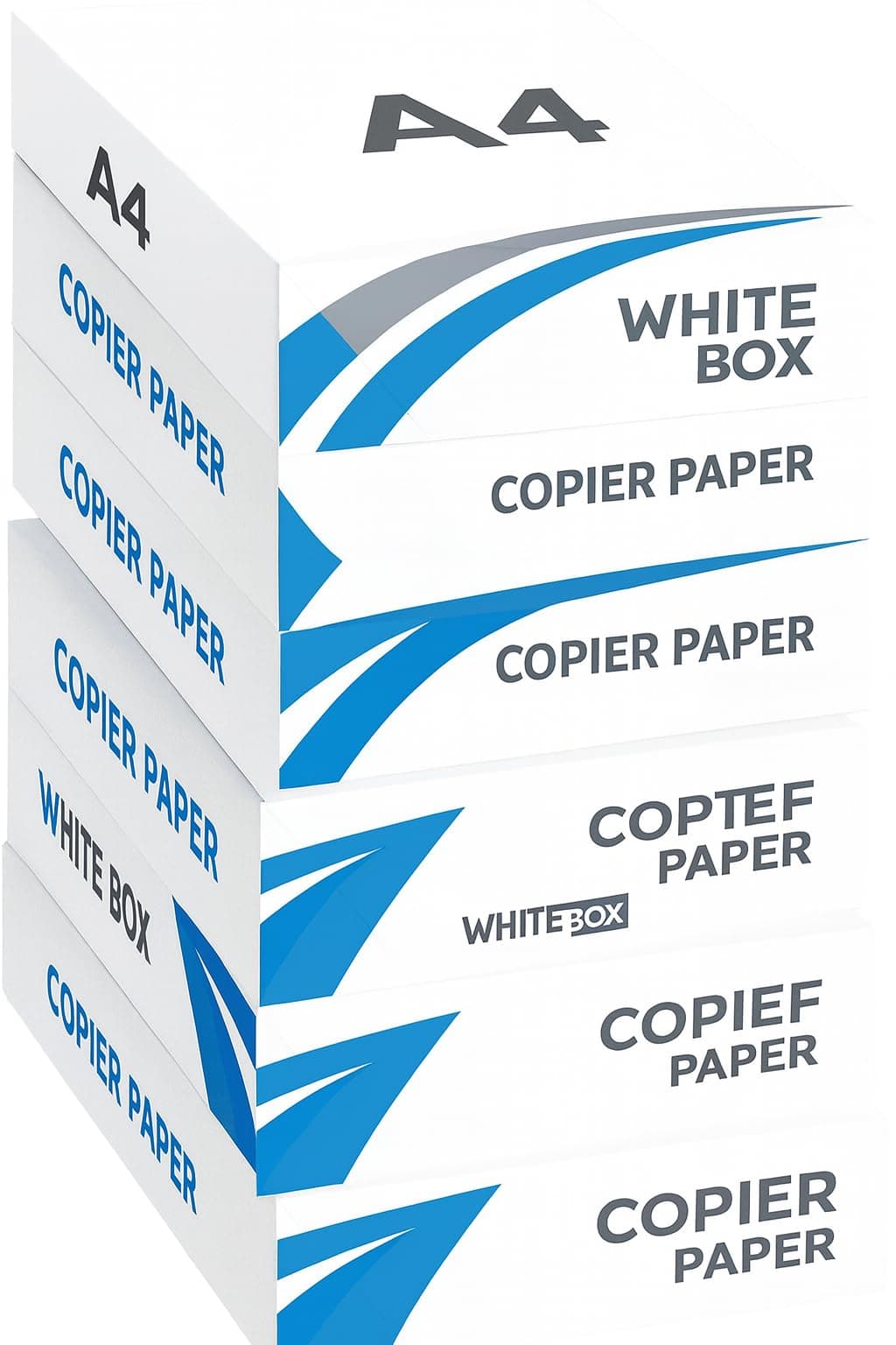 Copier Printer Paper Multifunctional Ream Printing 75gsm A4 White - 1 Box 5 Reams of 500 Sheets