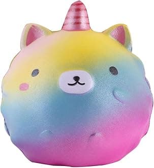 Anboor 4.3 Inches Squishies Unicorn Panda Jumbo Slow Rising Kawaii Scented Soft Colorful Animal Squishies Toys Color Random,1 Pcs