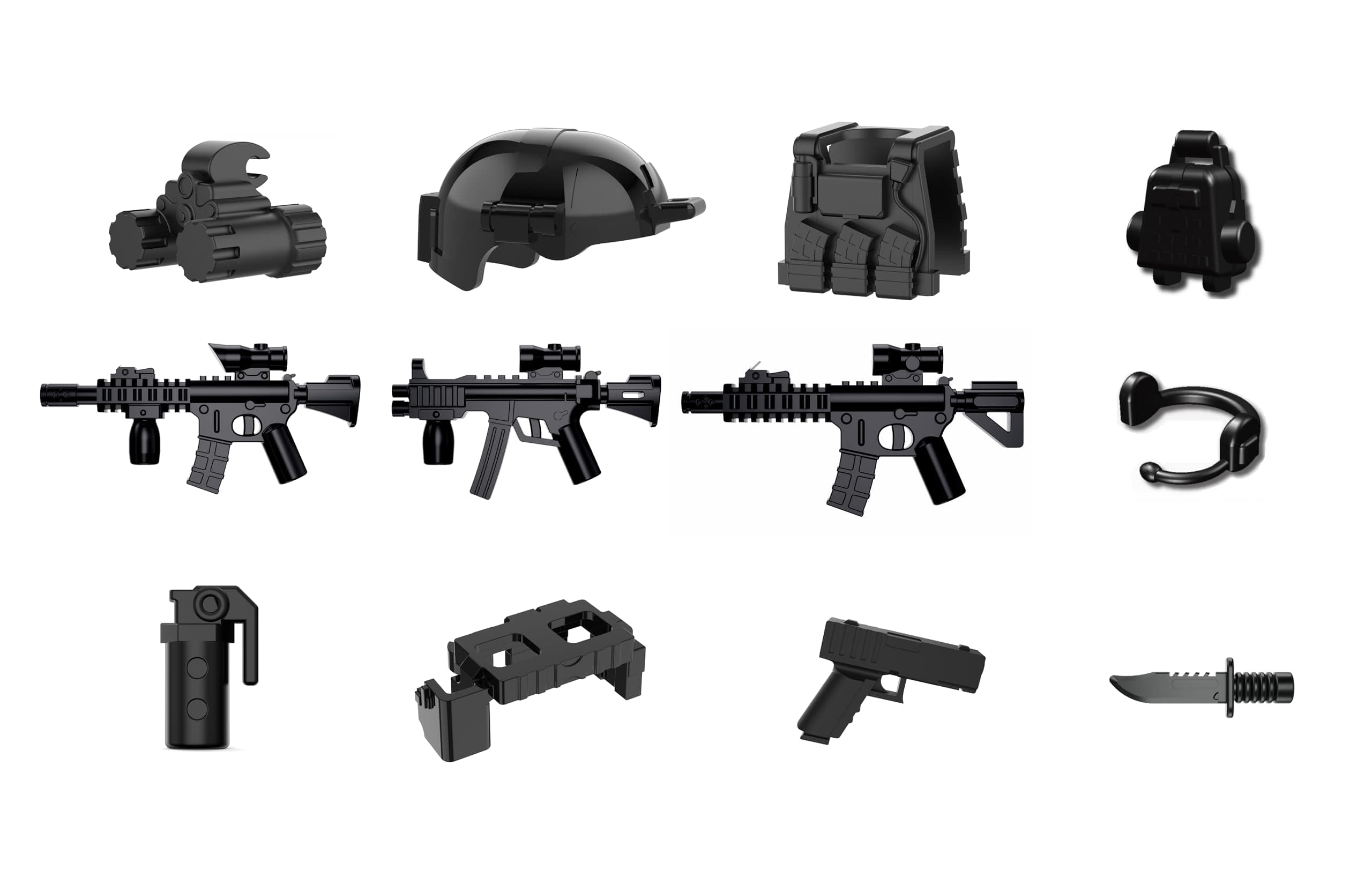 Custom Navy Seals Weapons Pack (P4) Compatible with Lego® Minifigures
