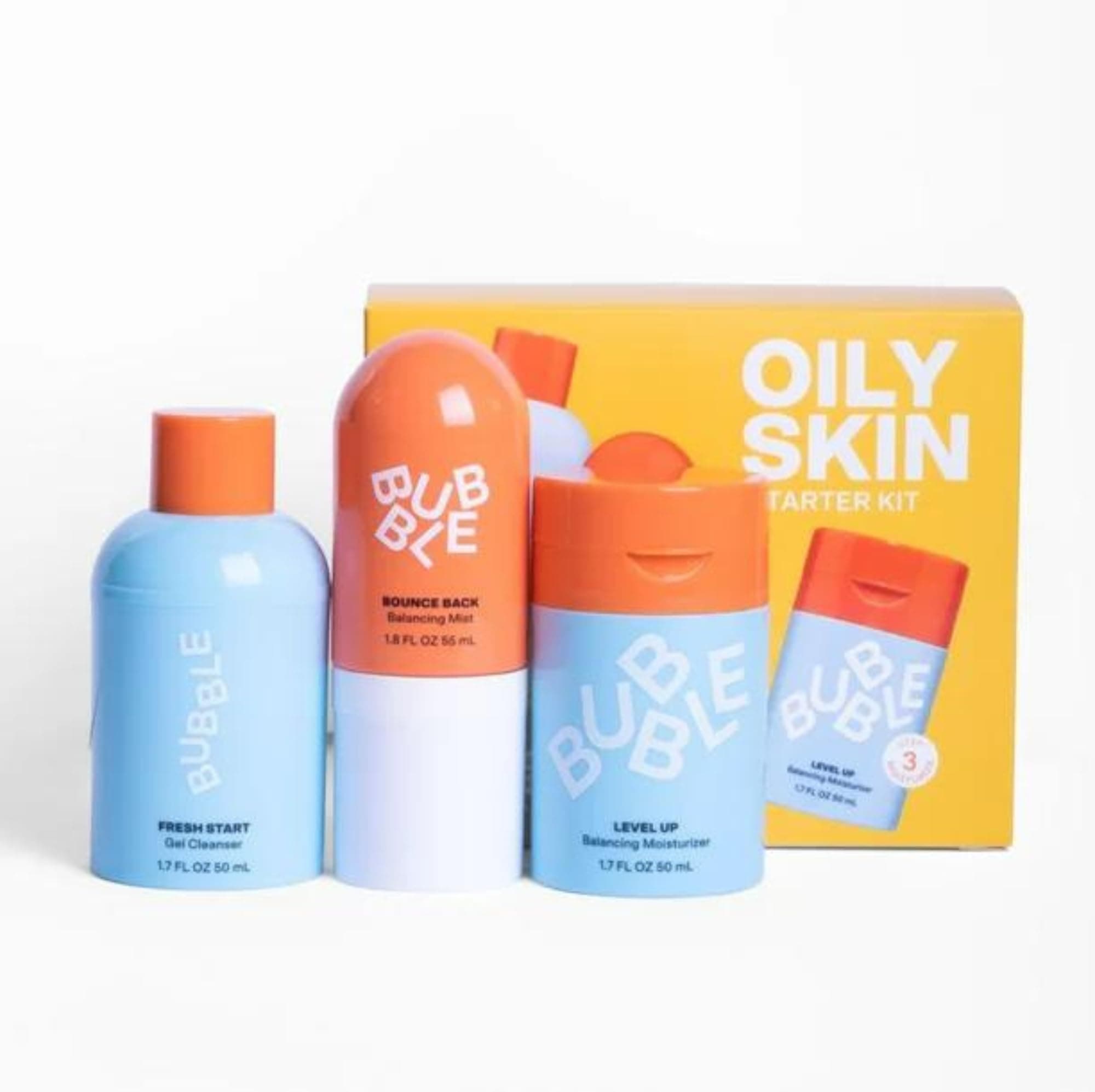 Bubble Skincare 3-Step Balancing Bundle, For Normal to Oily & Combo Skin, set of 3