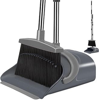Gray Broom Dustpan Set