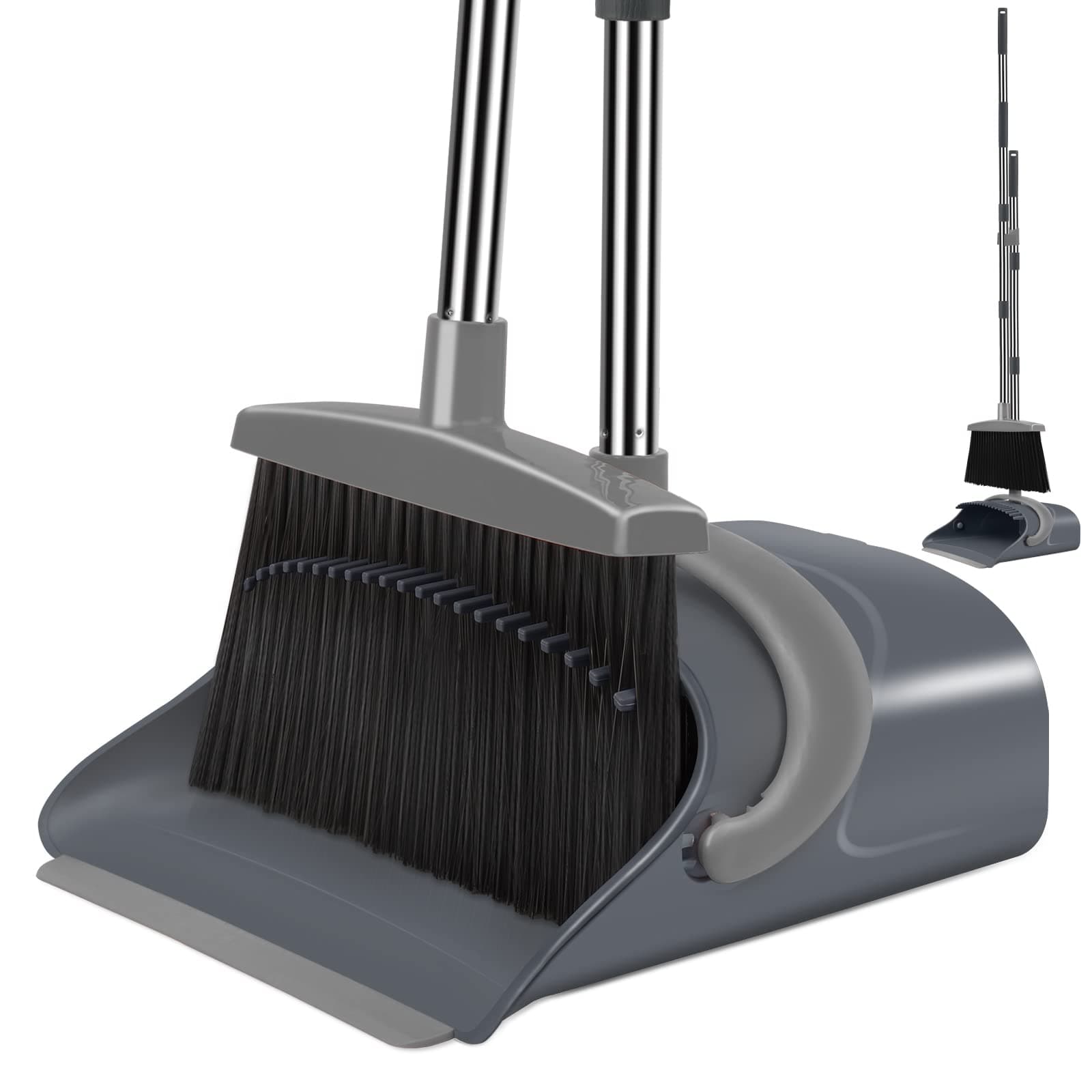 Gray Broom Dustpan