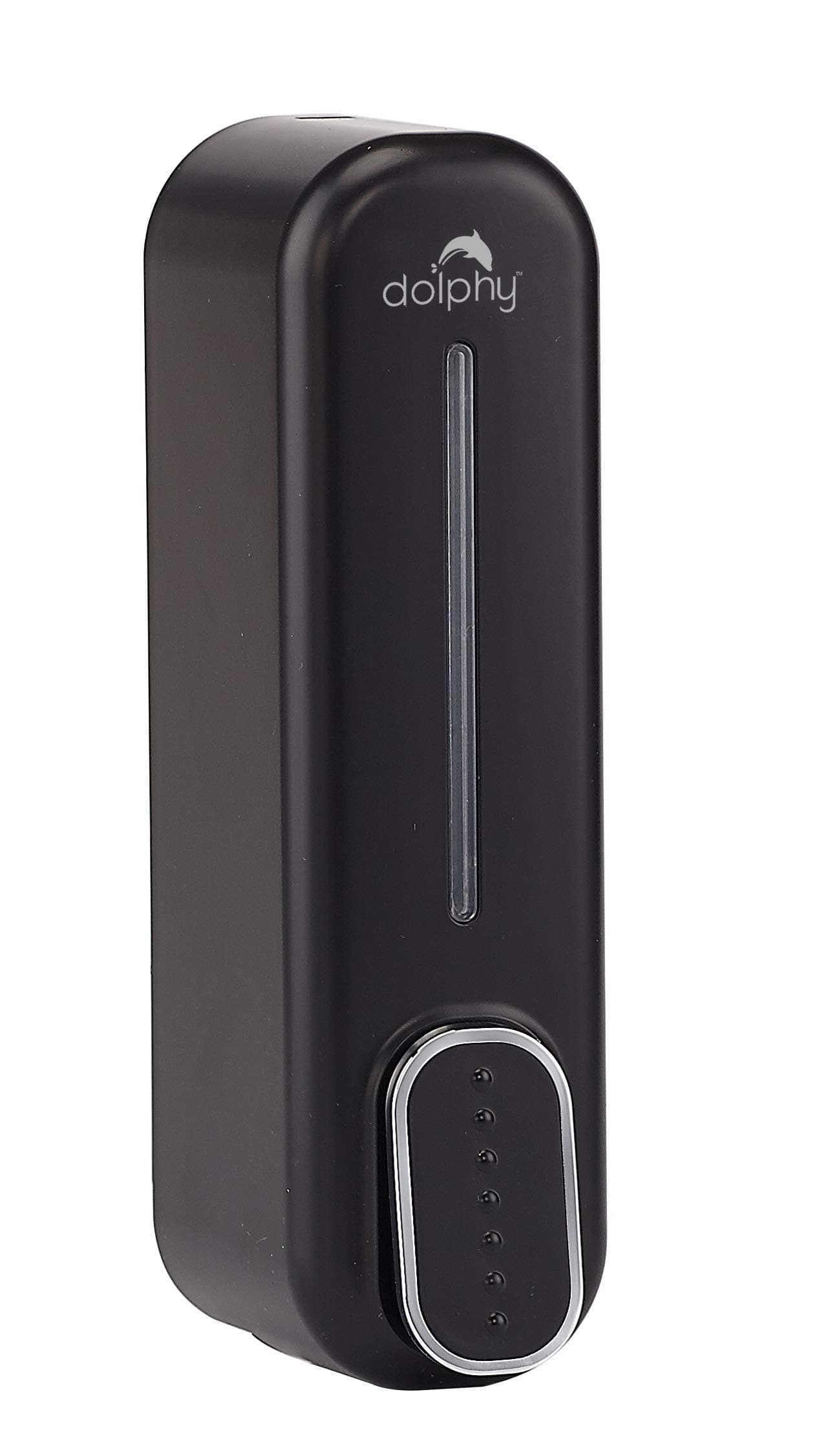 DOLPHY ABS Liquid Soap Dispenser For Bathroom & Kitchen-300 Milliliters, Black