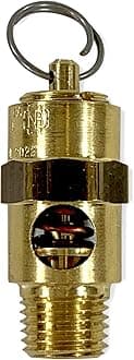 Brass, 1/4" NPT Industrial Soft Seat Safety Pressure Relief Valve, Made In The USA (70 PSI / 67 SCFM)