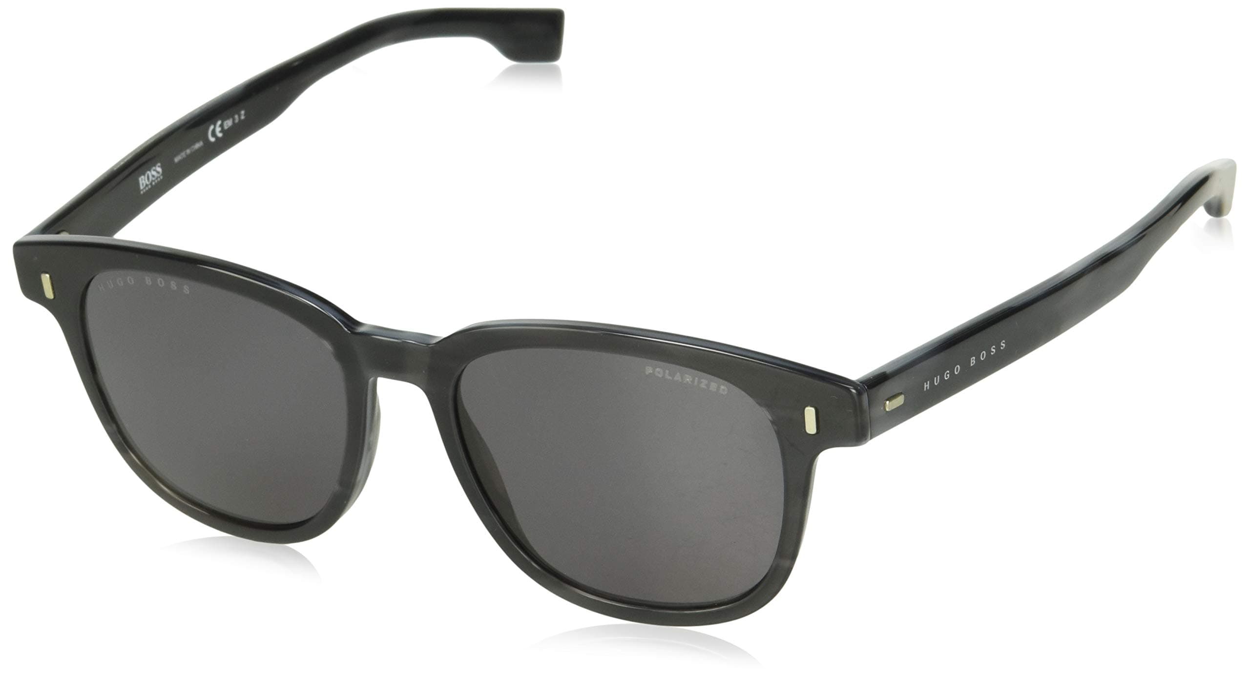 BOSS by Hugo Boss Men's 0956/S Rectangular Sunglasses, Grey Horn, 51 mm