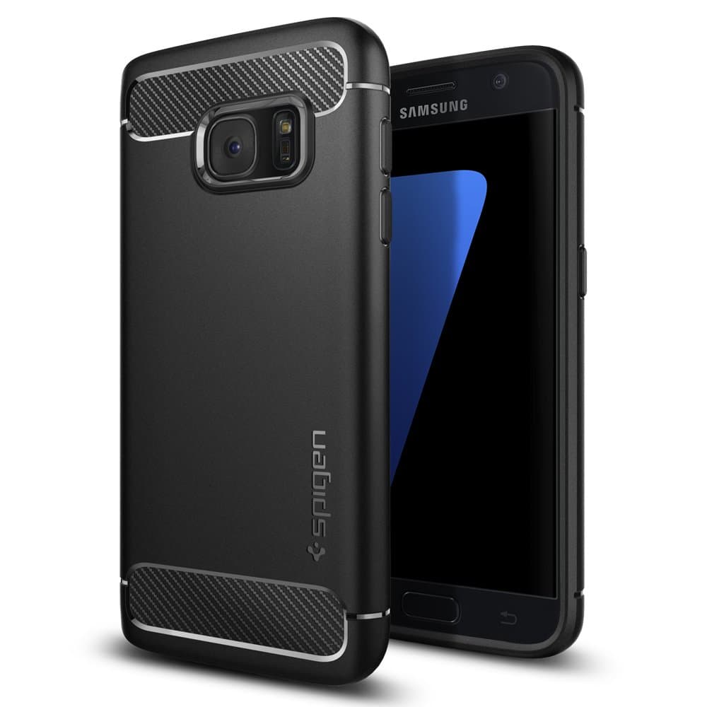 Spigen Rugged Armor for Samsung Galaxy S7 Case, Galaxy S7 Back Cover - TPU|Black