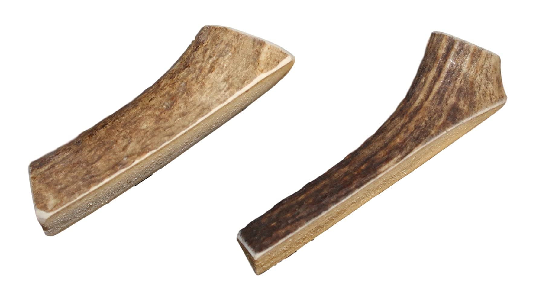 Small Split Twin Pack (for 0-20 lb Dogs and Puppies) Premium Grade Elk Antlers for Dogs (2 Pieces) Sourced in the USA