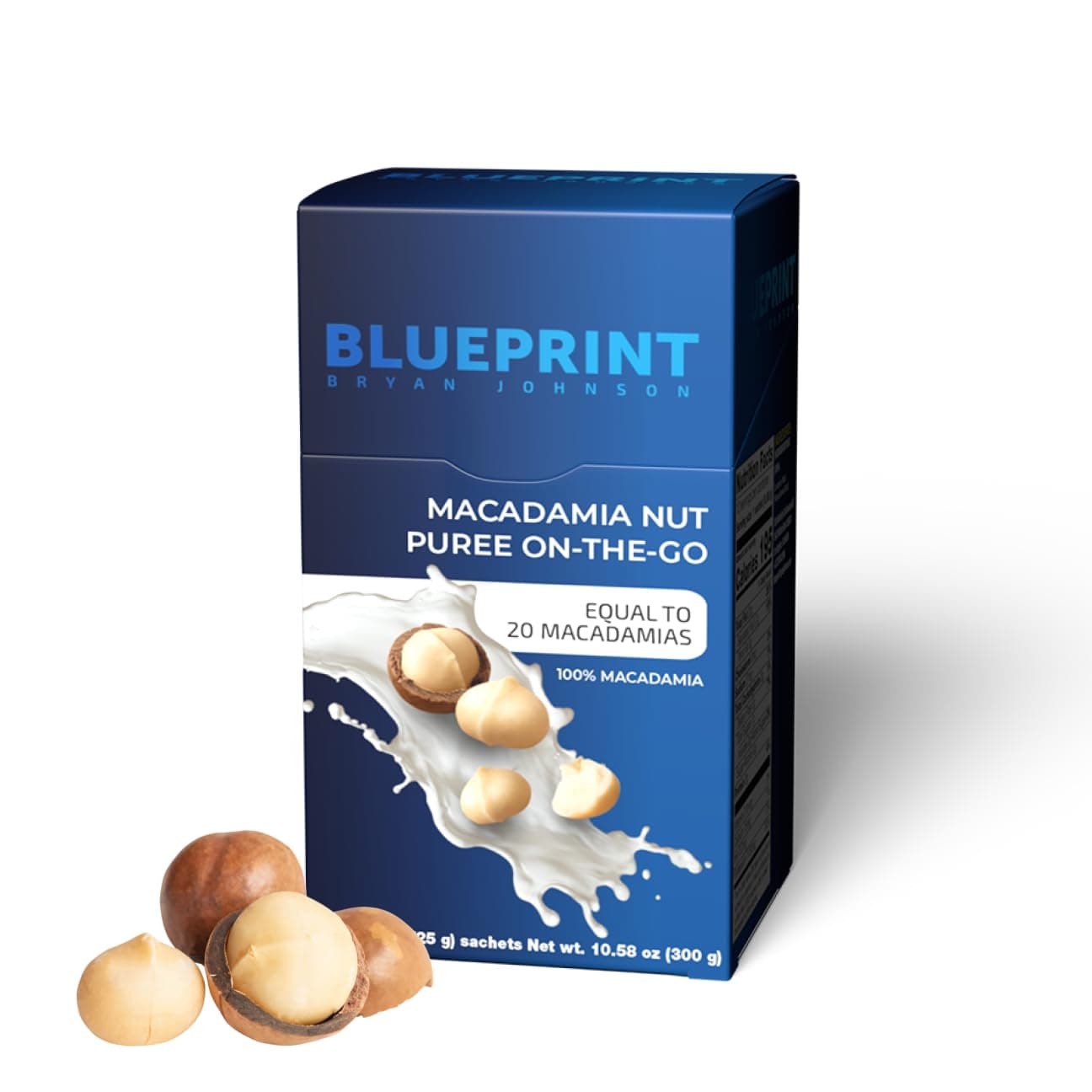 Blueprint Bryan Johnson Macadamia Nut Puree On the Go - 1 Ingredient - No Add...