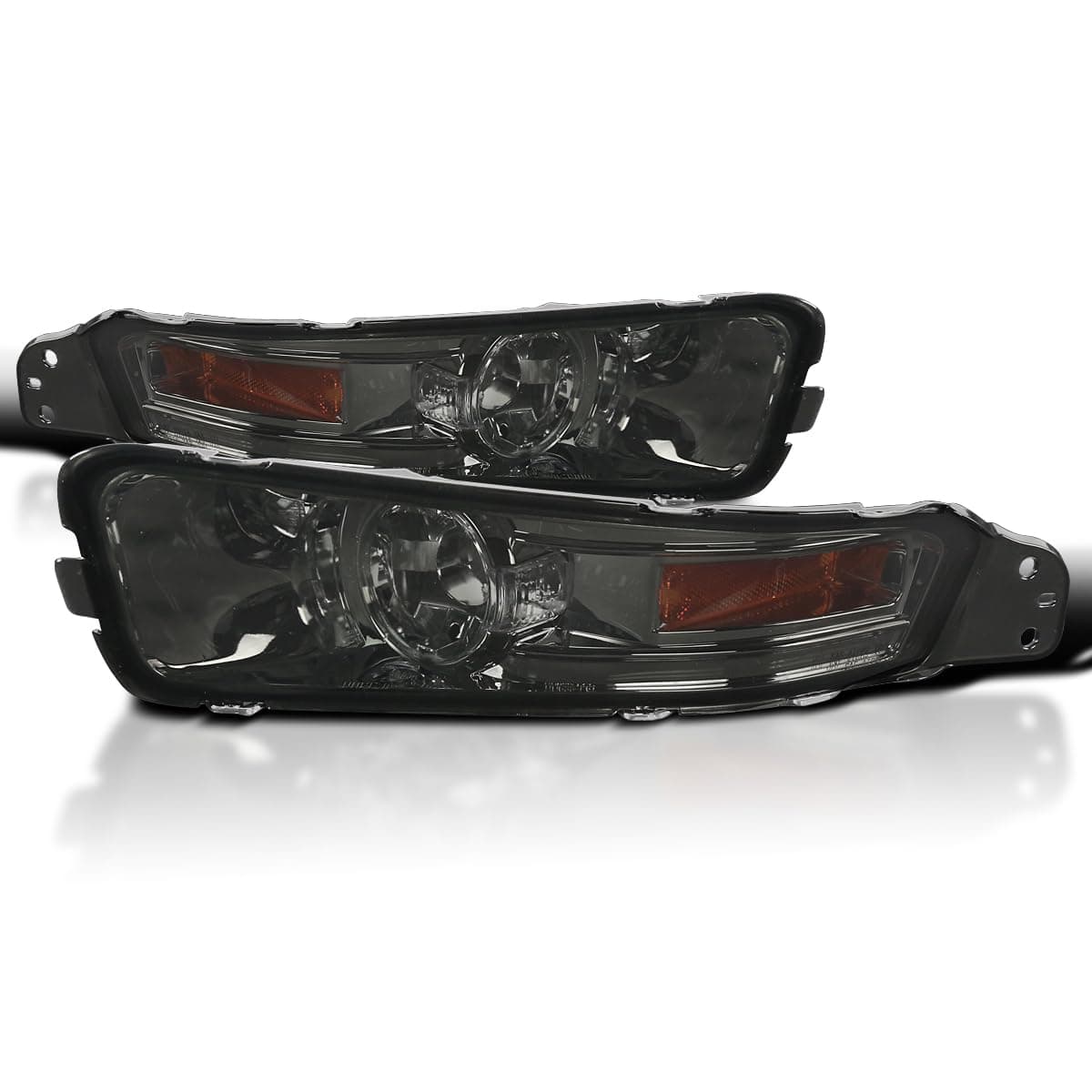 SPEC-D TUNING Smoke Lens Bumper Lights Compatible with 2005-2009 Ford Mustang L+R Pair Assembly