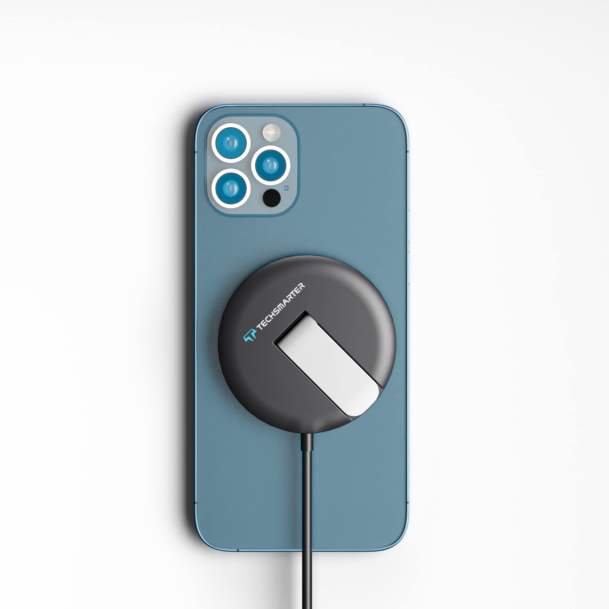 Techsmarter Magnetic Wireless Charging Pad with Kickstand. Compatible with iPhone 12 & iPhone 13