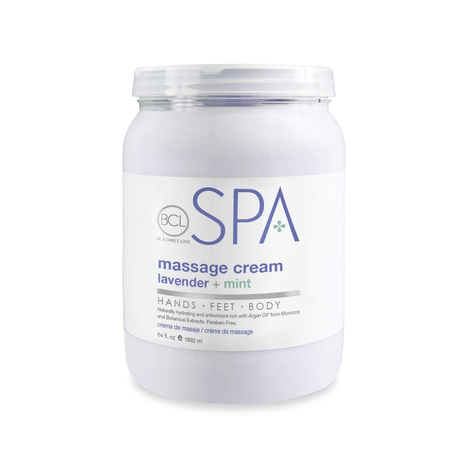 BCL SPA Massage Cream Lavender + Mint, 64 oz
