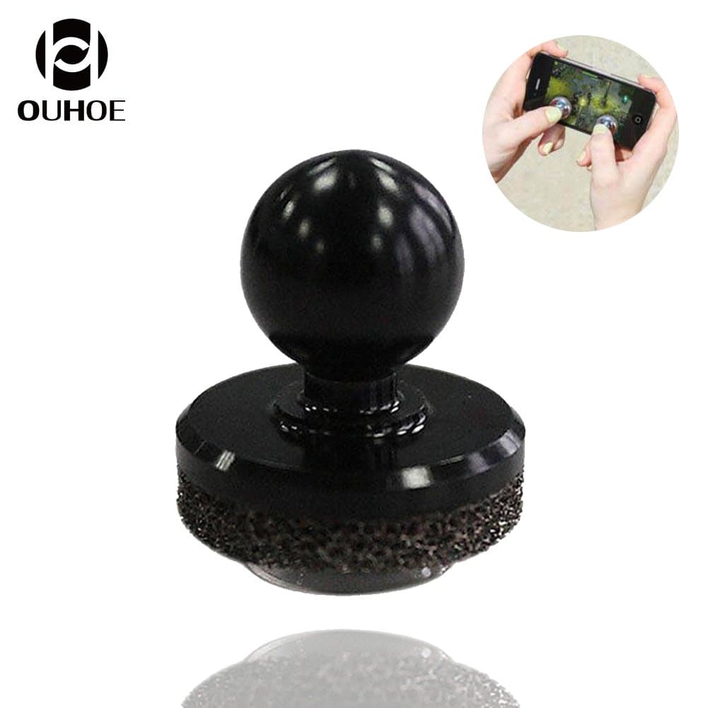 OUHOE Surprised Screen Touch Mobile Game Fling Mini Joystick Supported for Any System Phone and Pc（Black）