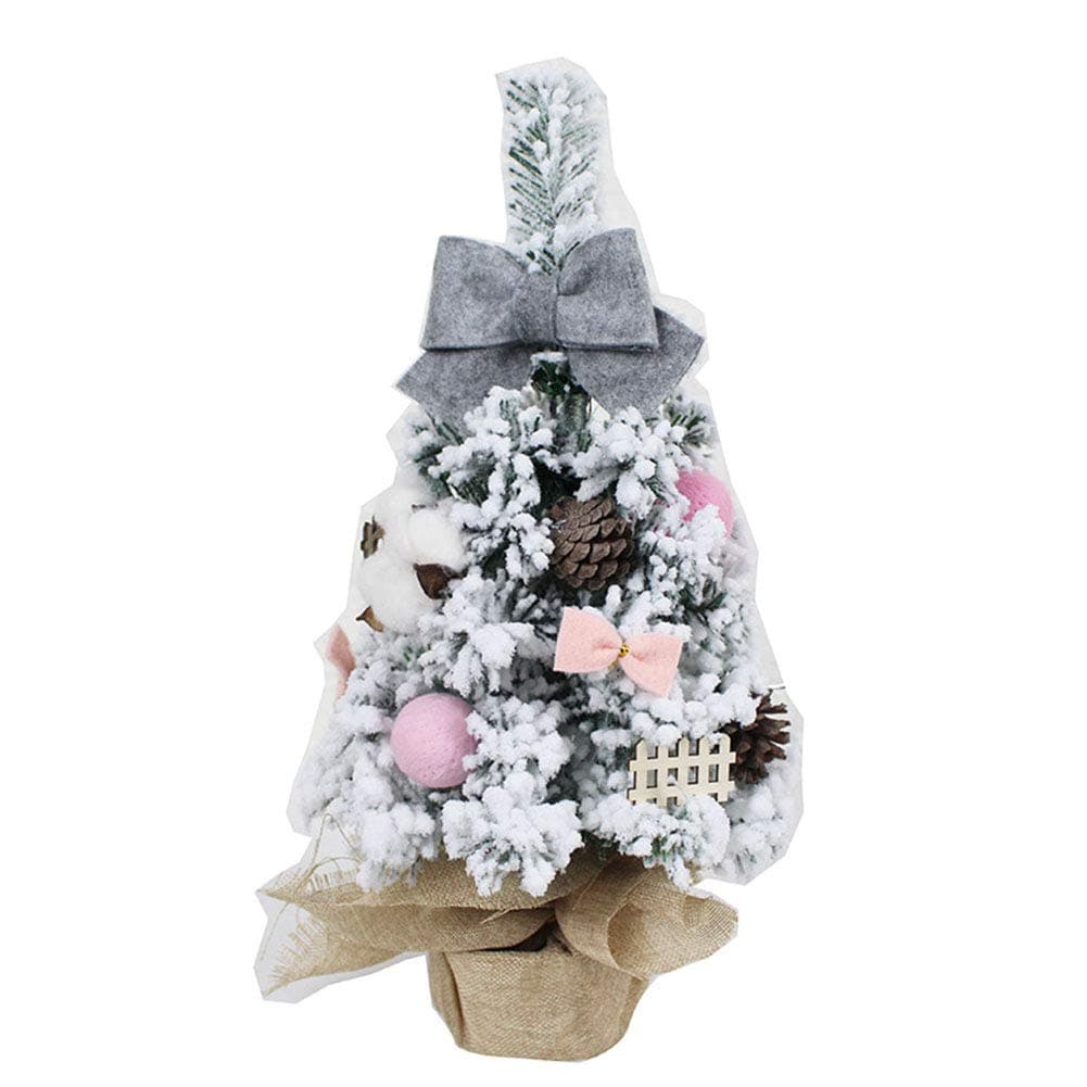 HFJLL Mini decorative small Christmas tree set 45CM 60CM desktop decoration store window decoration