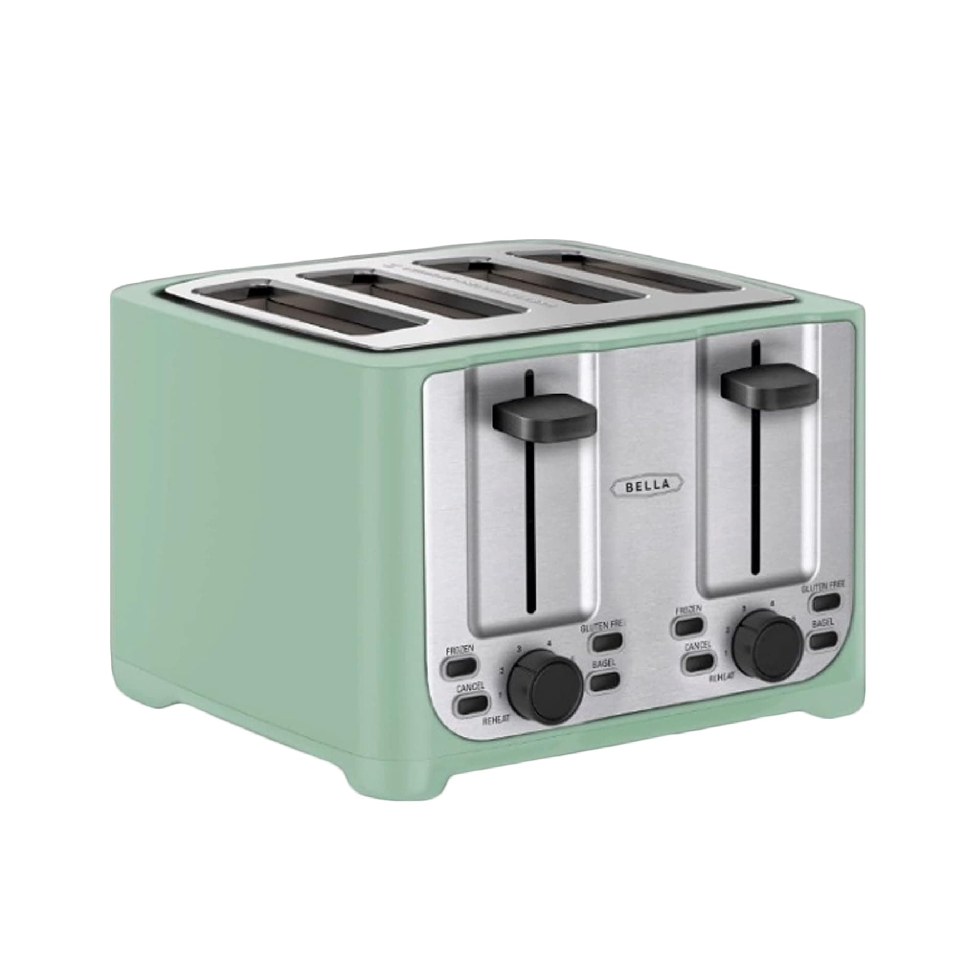 4 Slice Toaster with Auto Shut Off - Extra Wide Slots & Removable Crumb Tray and Cancel, Defrost & Reheat Function - Toast Bread & Bagel, Sage
