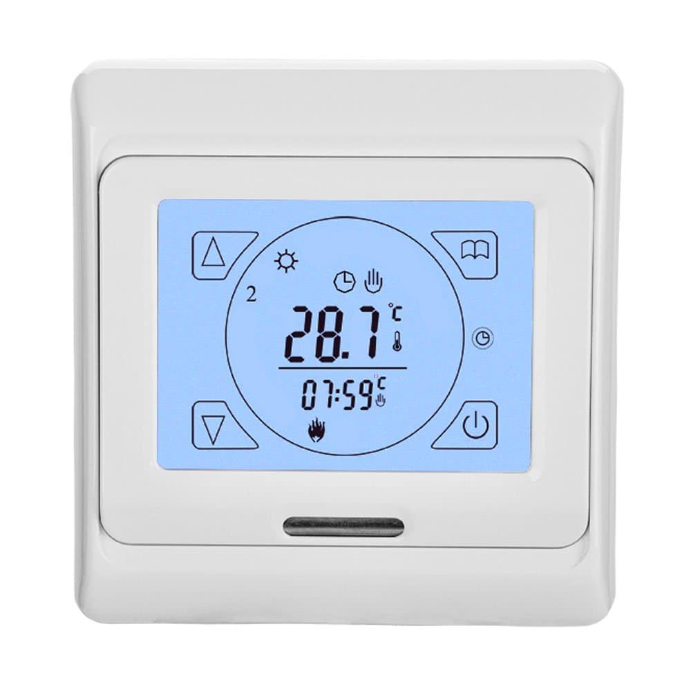 Touch Screen Digital Programmable Electric Underfloor Heating Thermostat with Air and Floor Sensor