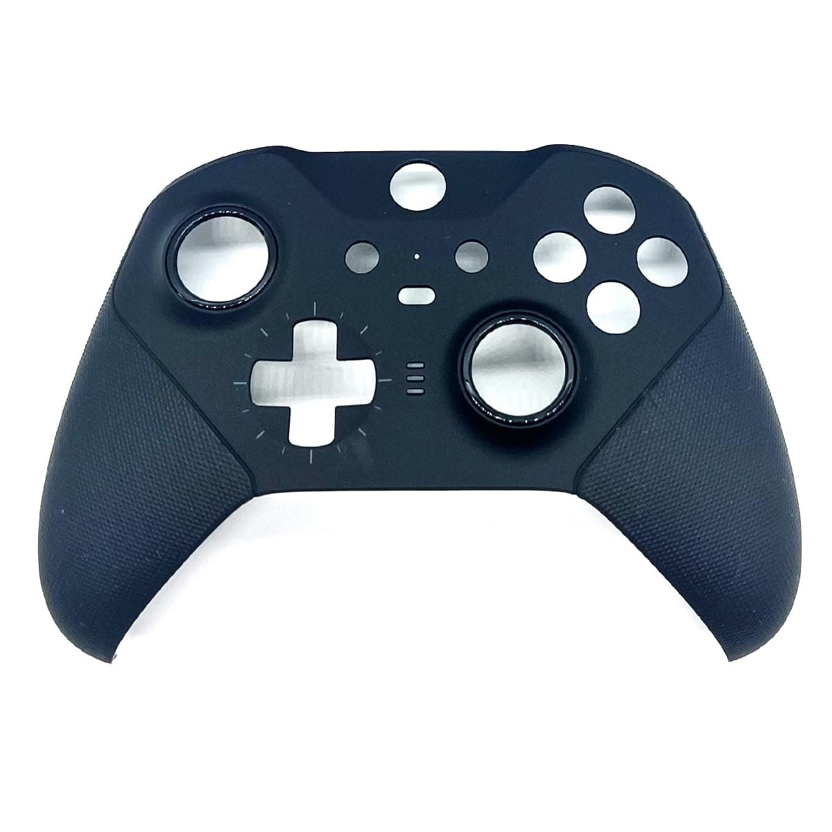 MODDEDZONE OEM Housing Shell Case Faceplate Cover Replacement Parts Compatible with Xbox One Elite Series 2 Controller (Black), Front + Back Shell (Front)