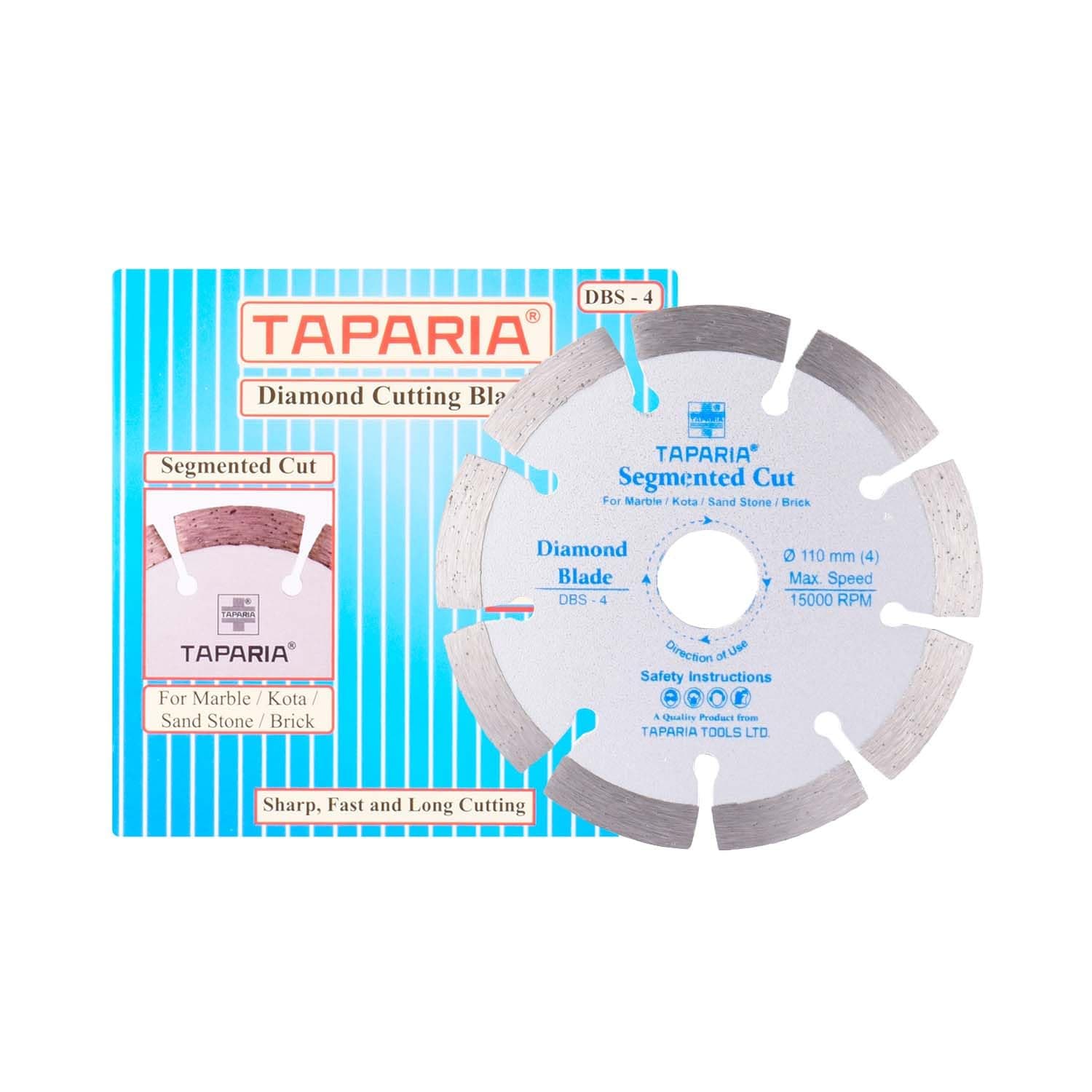 Taparia DBS-4 110Mm Diamond Cutting Blade Segmented Cut - 1 piece