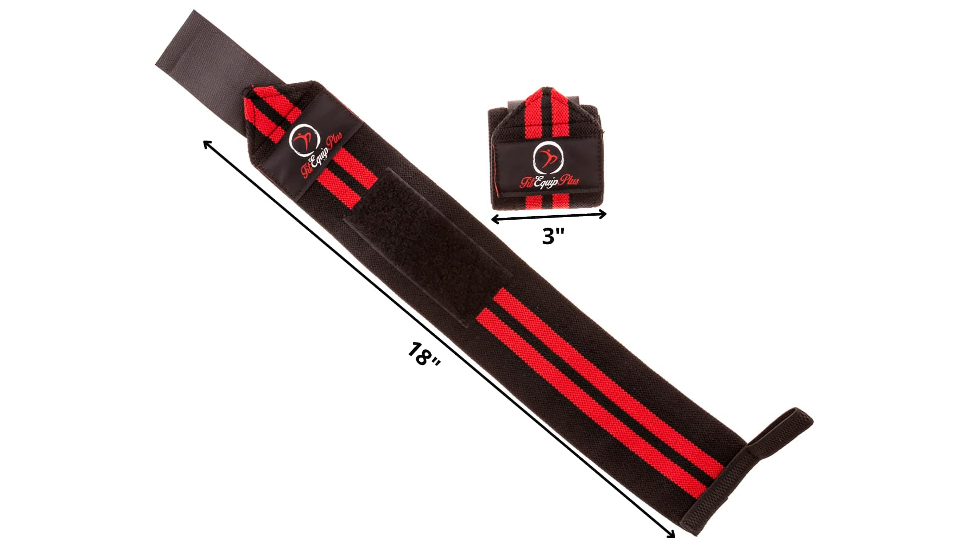 Fit Equip Plus Wrist Wraps for Weight Lifting - Get Weight Lifting Wrist Support for Workouts Anytime - 2 Heavy Weight Wrist Wraps with Thumb Loop for Men and Women