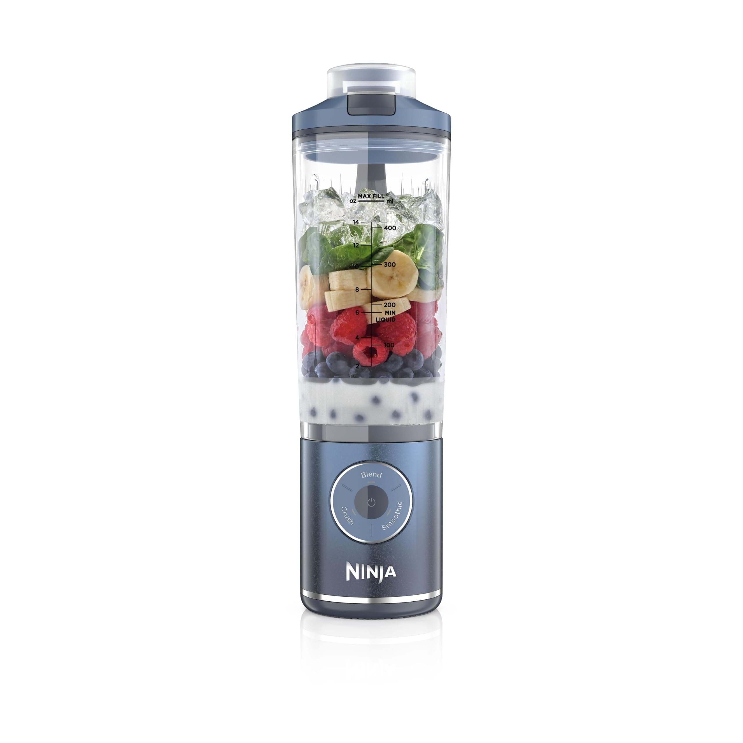 Blast Max Portable Blender, 570ml, Rechargeable Battery, Blending Cup & Leak-proof Lid, 3x Blend Functions, Makes Smoothies, Protein Shakes, Blends Ice & Frozen Fruit, Navy BC251EUNV