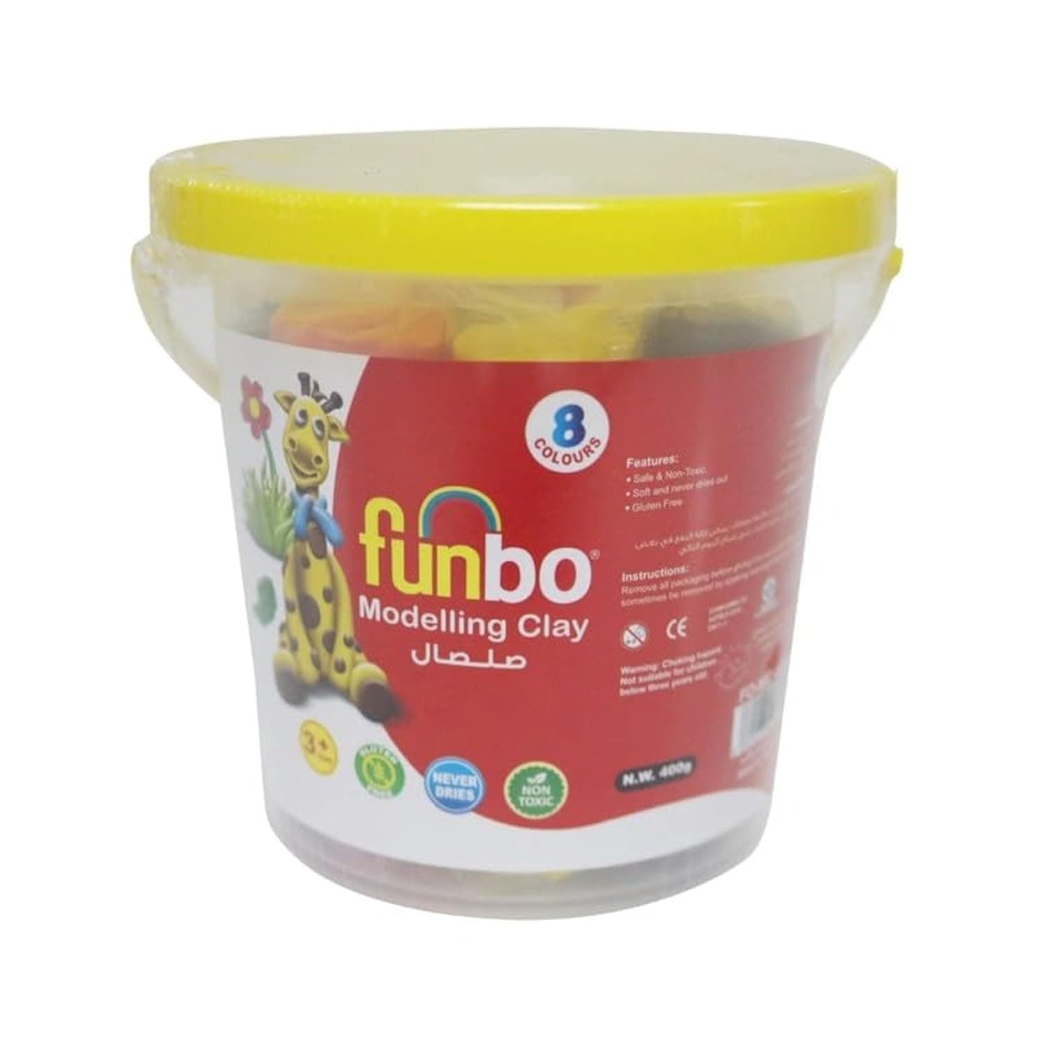 Funbo 8 Colors Modeling Clay Set, 700 g
