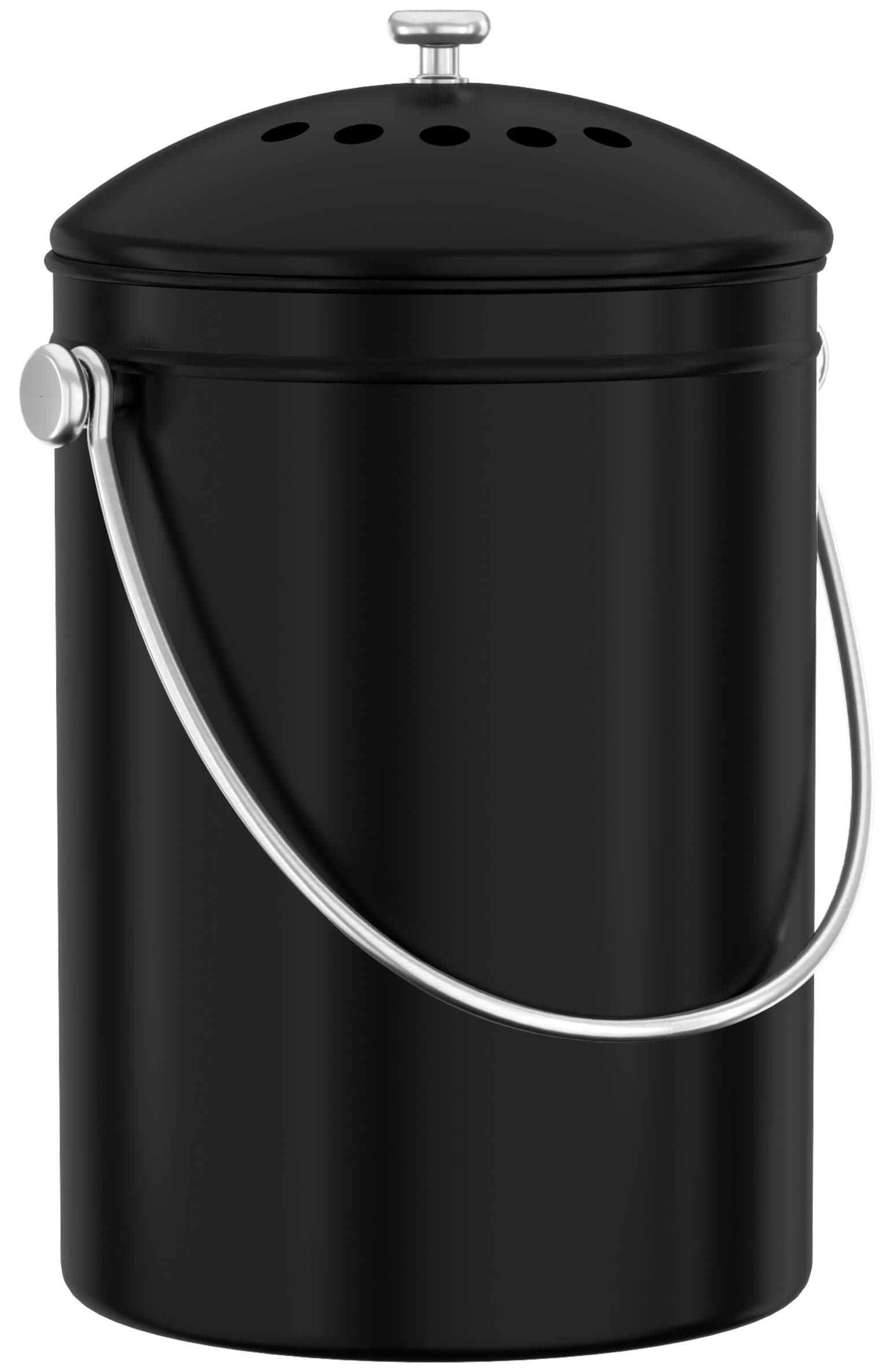 Utopia Kitchen Compost Bin for Kitchen Countertop - 1.3 Gallon Compost Bucket for Kitchen with Lid - Includes 1 Spare Charcoal Filter (
