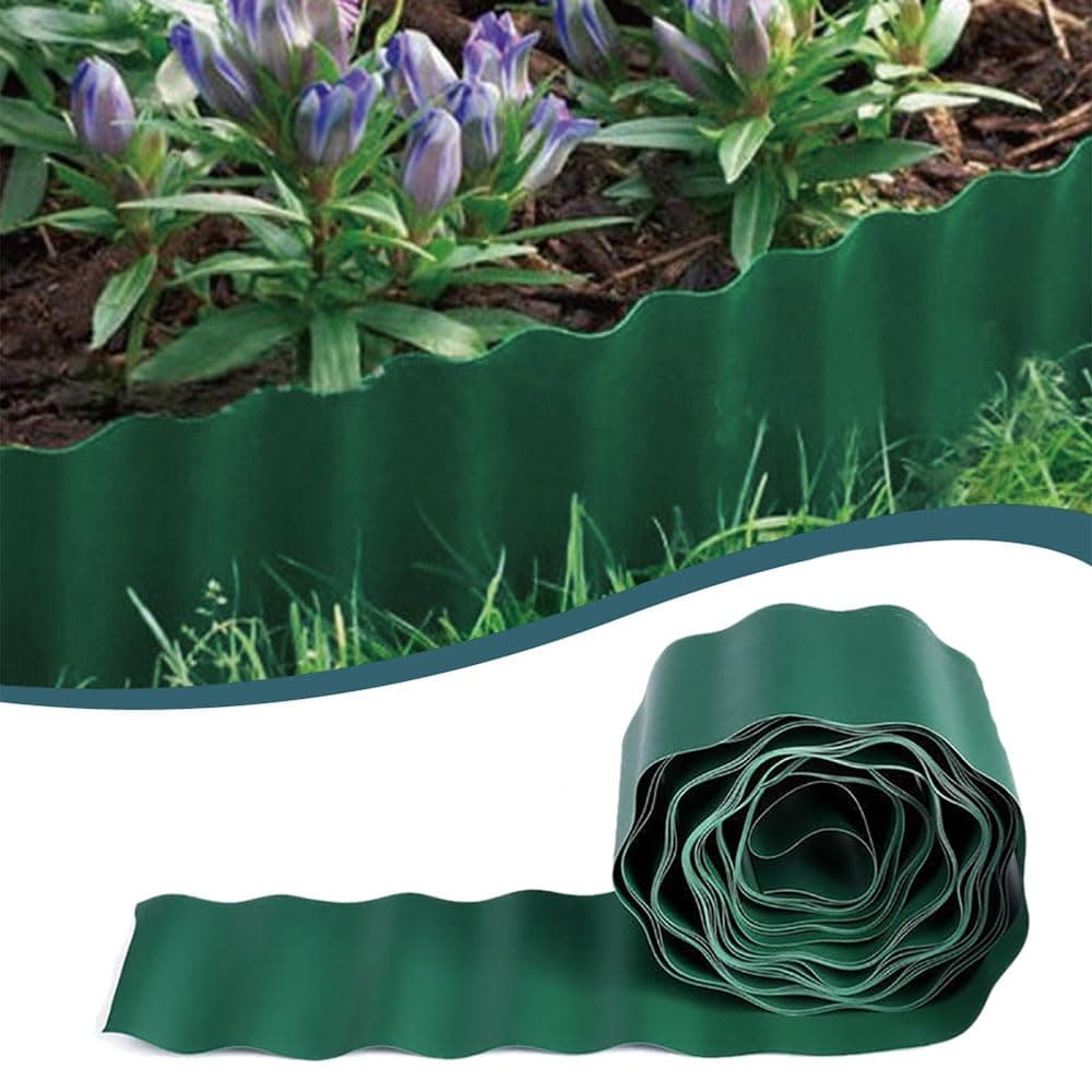 Garden Lawn Edging Border Plastic - 15CM X 9M aver Edging, Lawn Edging, Antirust Flexibility Sturdy Plastic Garden Edging Border Fence for Vegetable, Flower Beds, DIY Patios and Lawns Edging