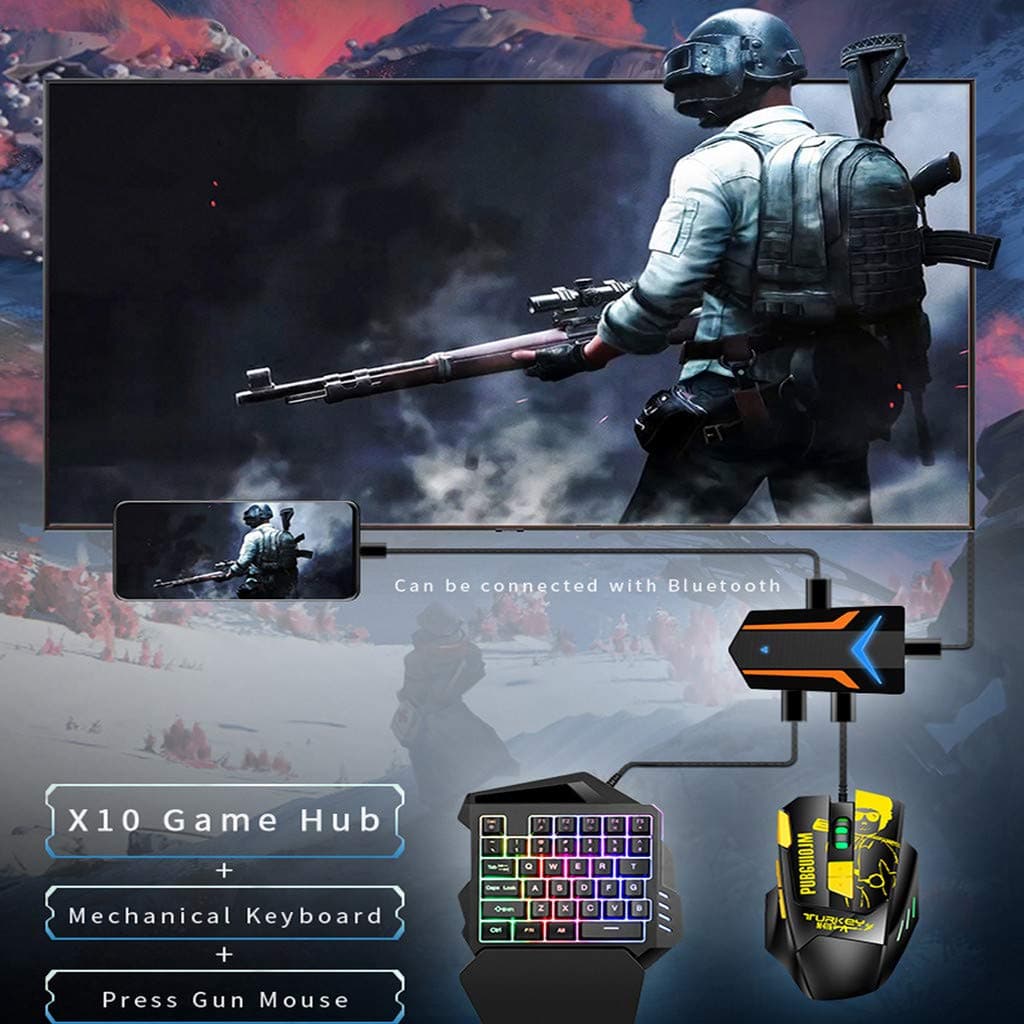 PUBG Mobile Game Expander Controller, Smartphone Game Screen Mirroring, Playing Mobile Game on 4K Big Screen, Compatible with iPhone/Android Phone(Not support iOS 13.4 and above)