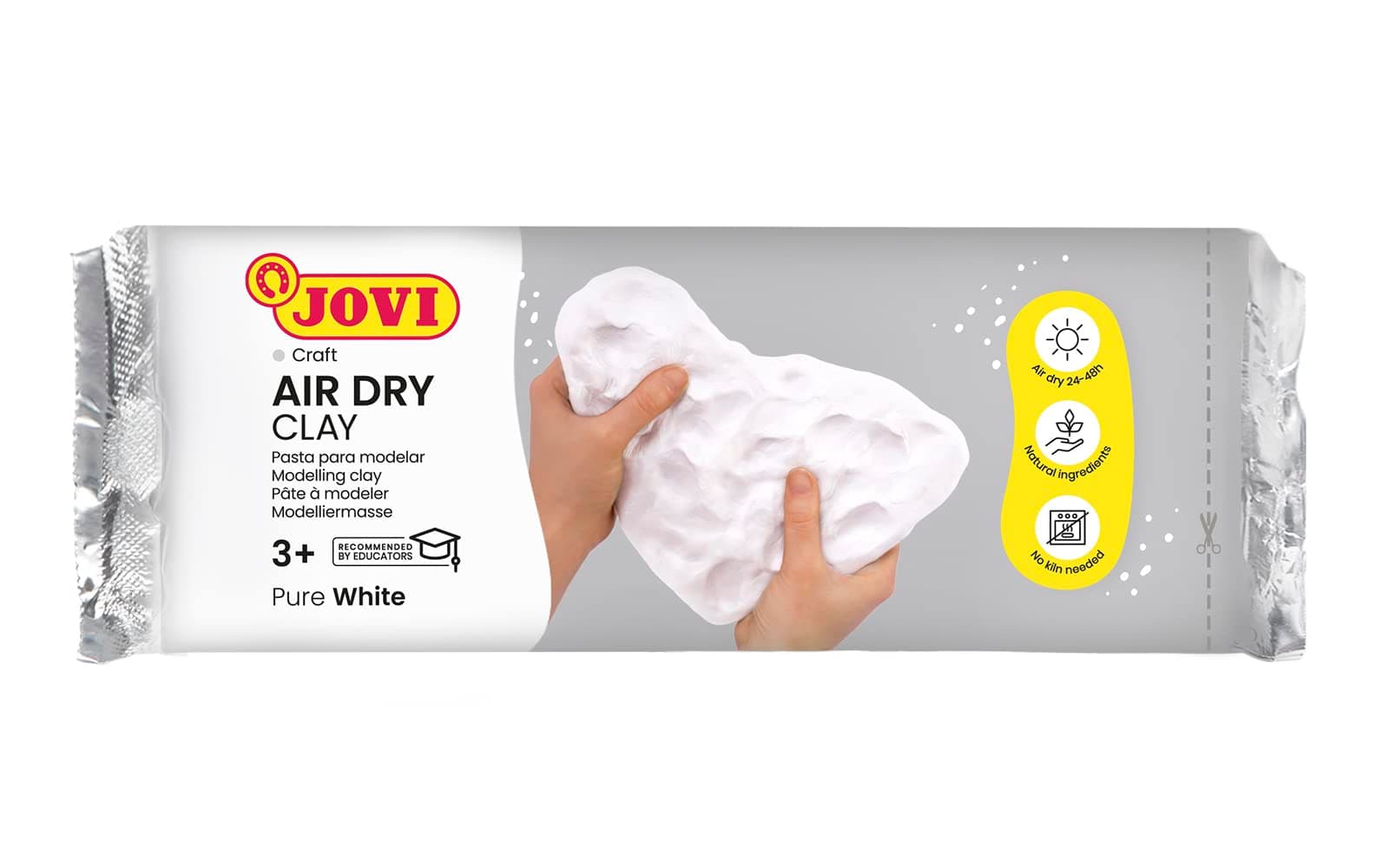 Air Dry Modeling Clay, 2.2 lb White, No Oven Needed, Gluten-Free Pottery Clay for Sculpt & Crafts Projects