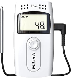 Elitech Digital Temperature Data Logger Medical Refrigerator Thermometer Vaccine Fridge Temperature Monitor, RC-4, 50 Pack