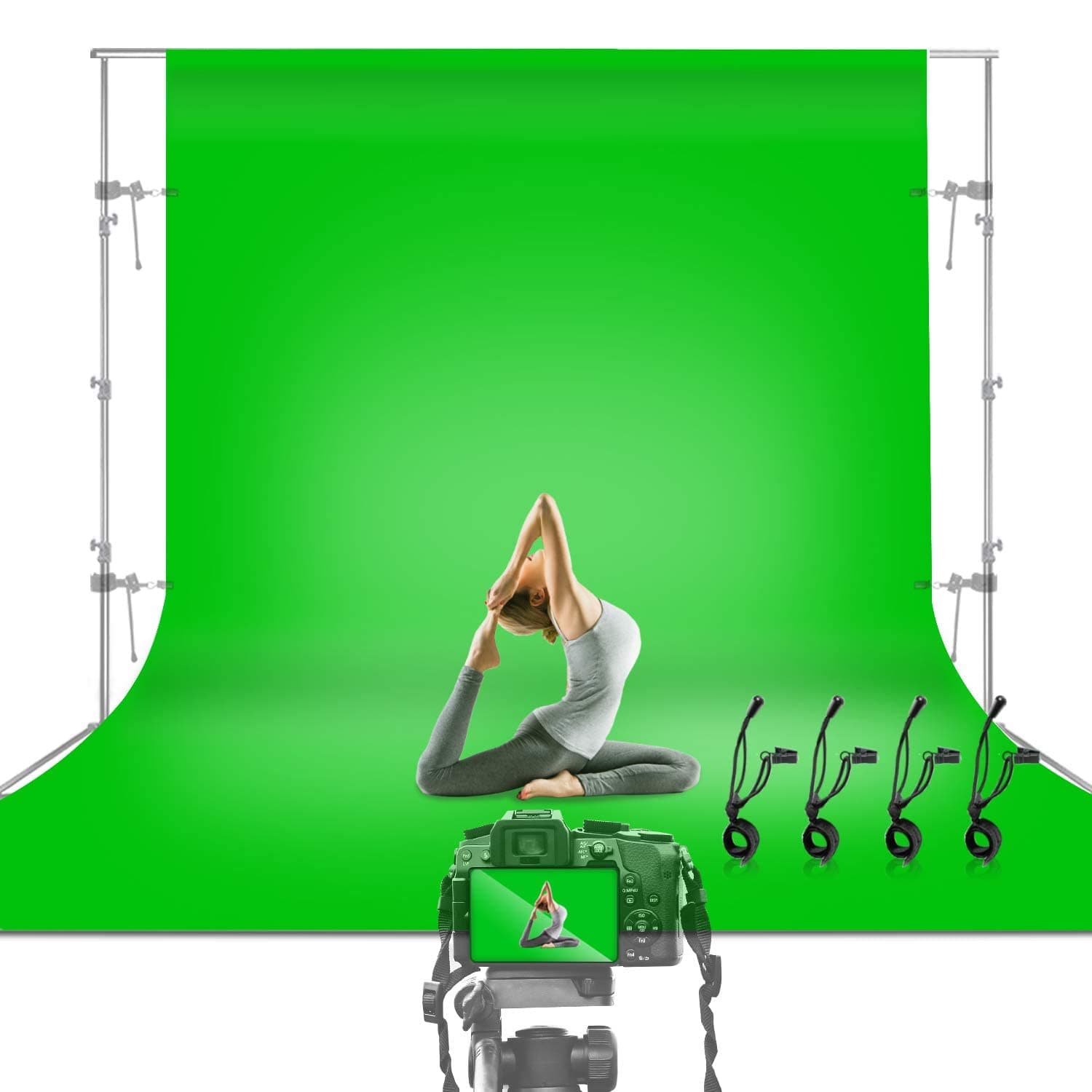 Julius Studio 10x12ft Screen Chroma Key Background Photo Video Studio Fabric Background for Movie, Photo Studio Streaming, jsag474