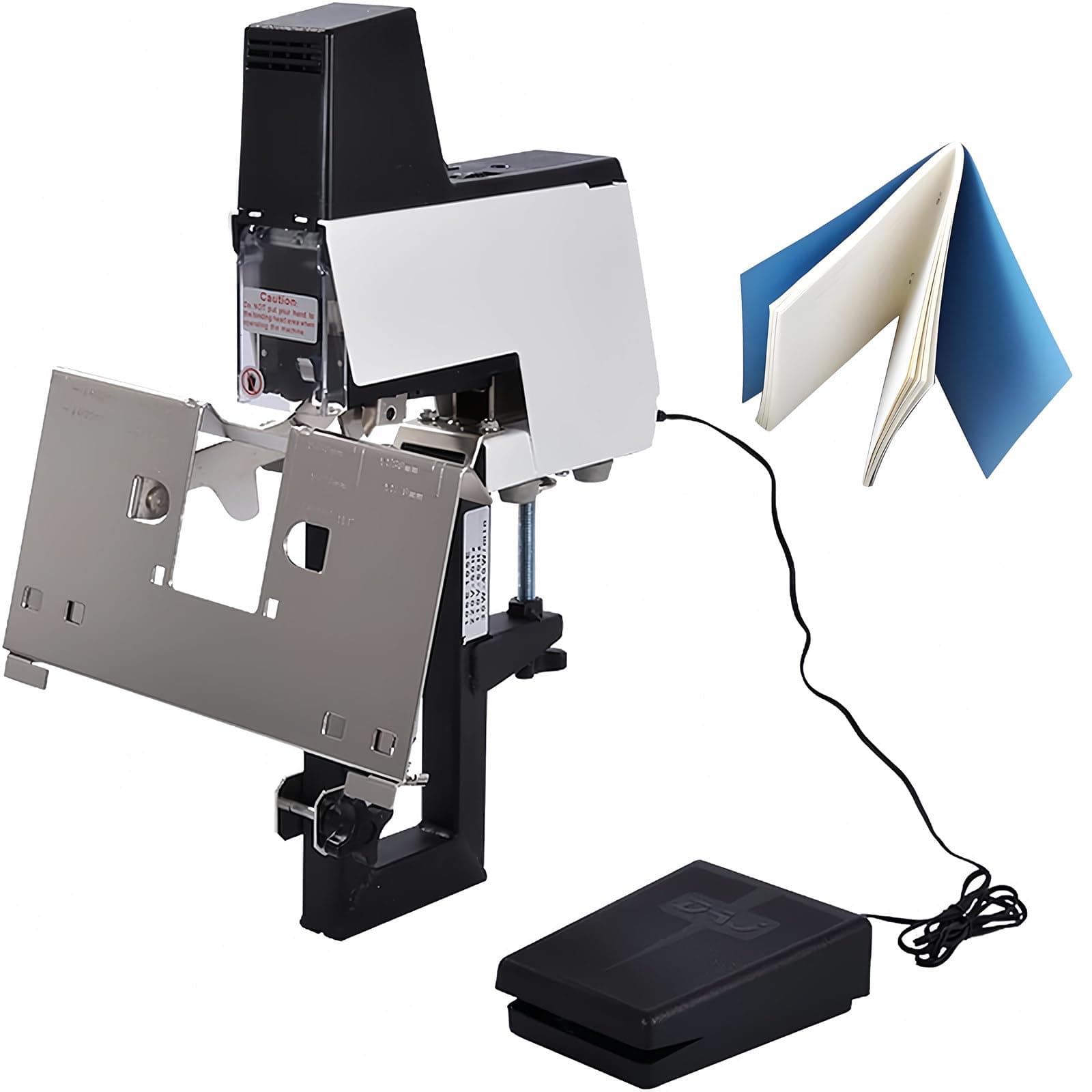 Updated 106 Auto Electric Stapler Saddles Stitching Machine Binder 2-40 Sheets with Pedal, Automatic Rapid Heavy Duty Dual-Purpose Stapler, Suitable for 23/6, 23/8, 66/6, 66/8 Staple,220V