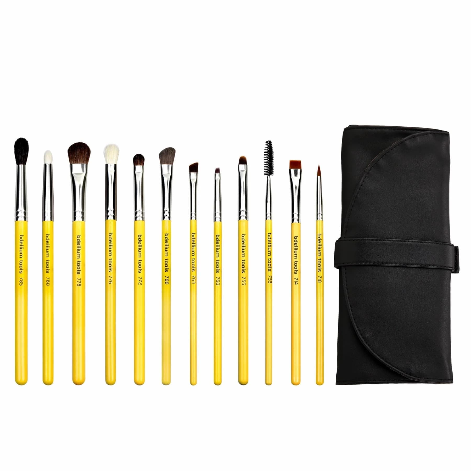 Bdellium Tools Professional Makeup Brush Studio - Eyes 12pc. Brush Set with Roll-Up Pouch