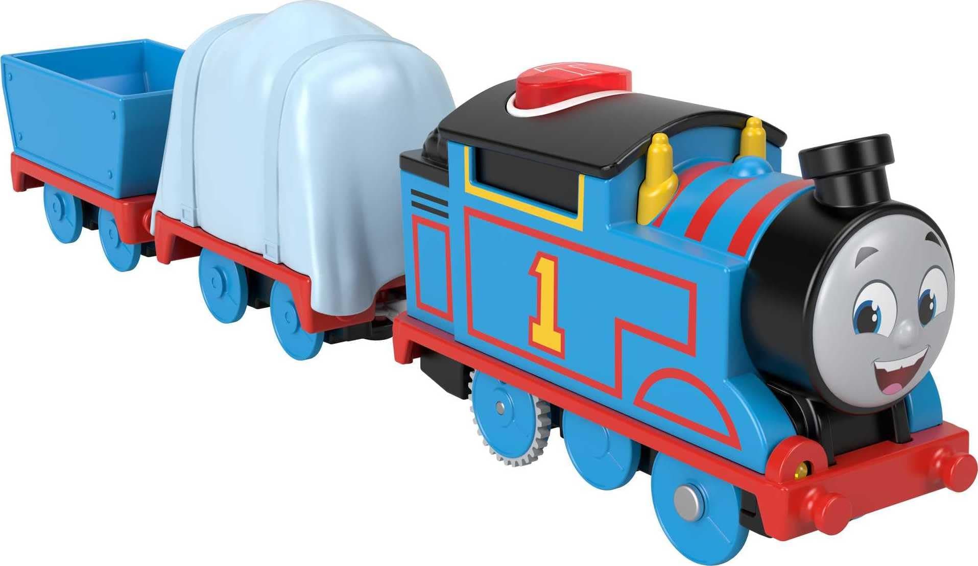 Thomas & Friends Motorized Toy Train Talking Thomas Engine with Sounds & Phrases Plus Cargo for Preschool Kids Ages 3+ Years