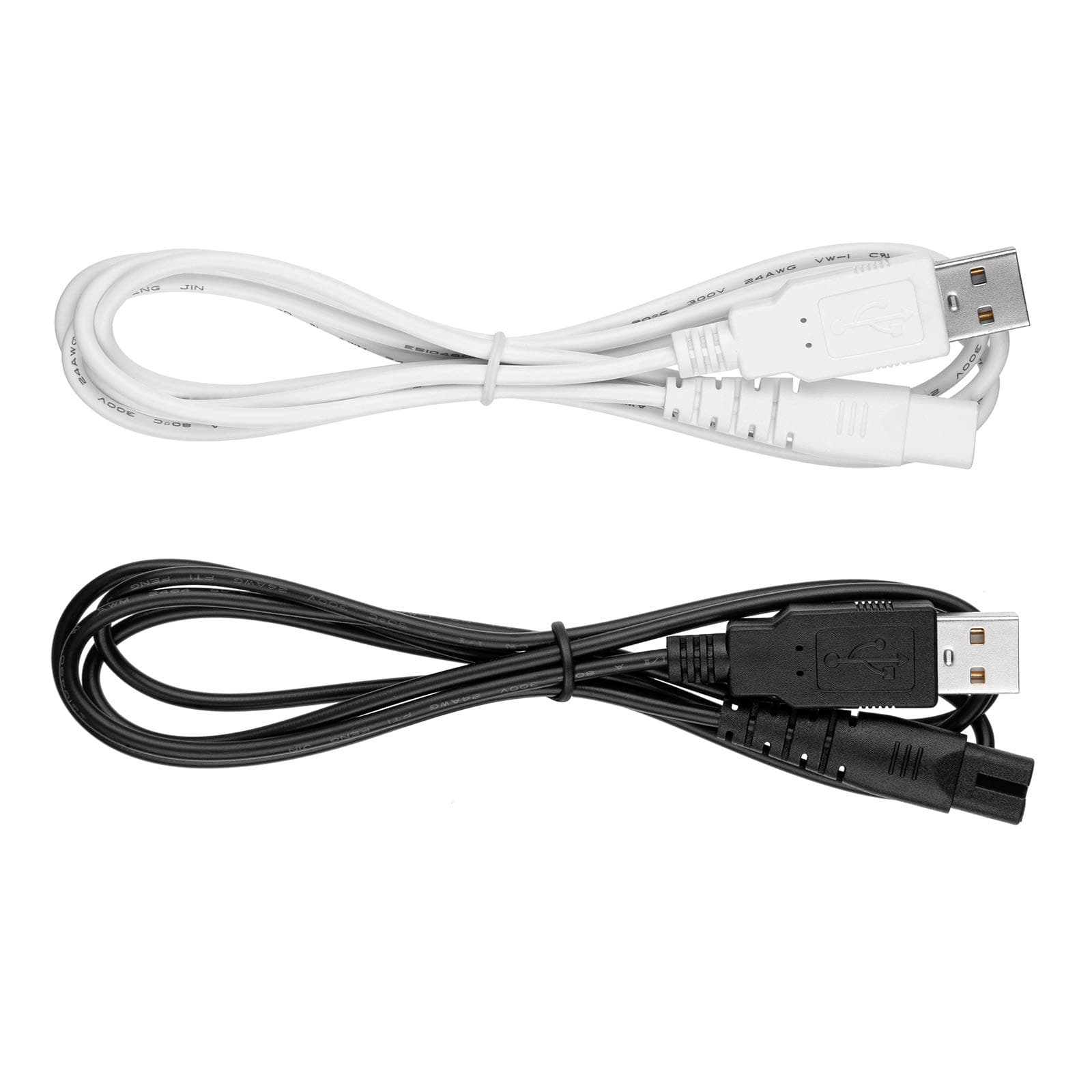 SMAYS USB Cable 4ft Black/White 2-Pack for Waterpik FC159 FC1591 FC2630 FC2631 FC156 FC152 Cordless Water Flosser Charger