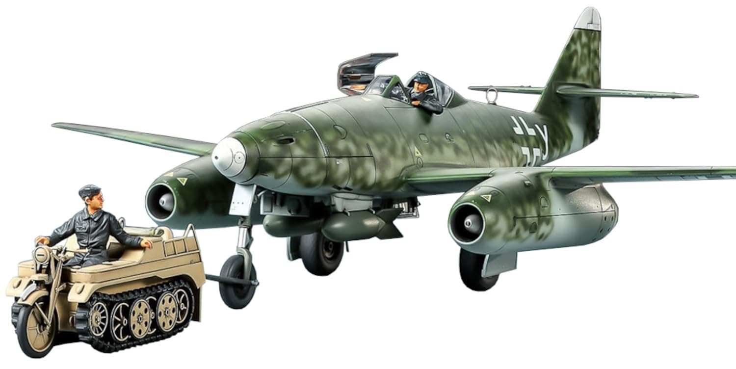 25215 1:48 Me262A-2A with Chain Motorcycle (2) - Model Building, Plastic Kit, Hobby, Crafts, Gluing, Model Kit, Model, Assembling