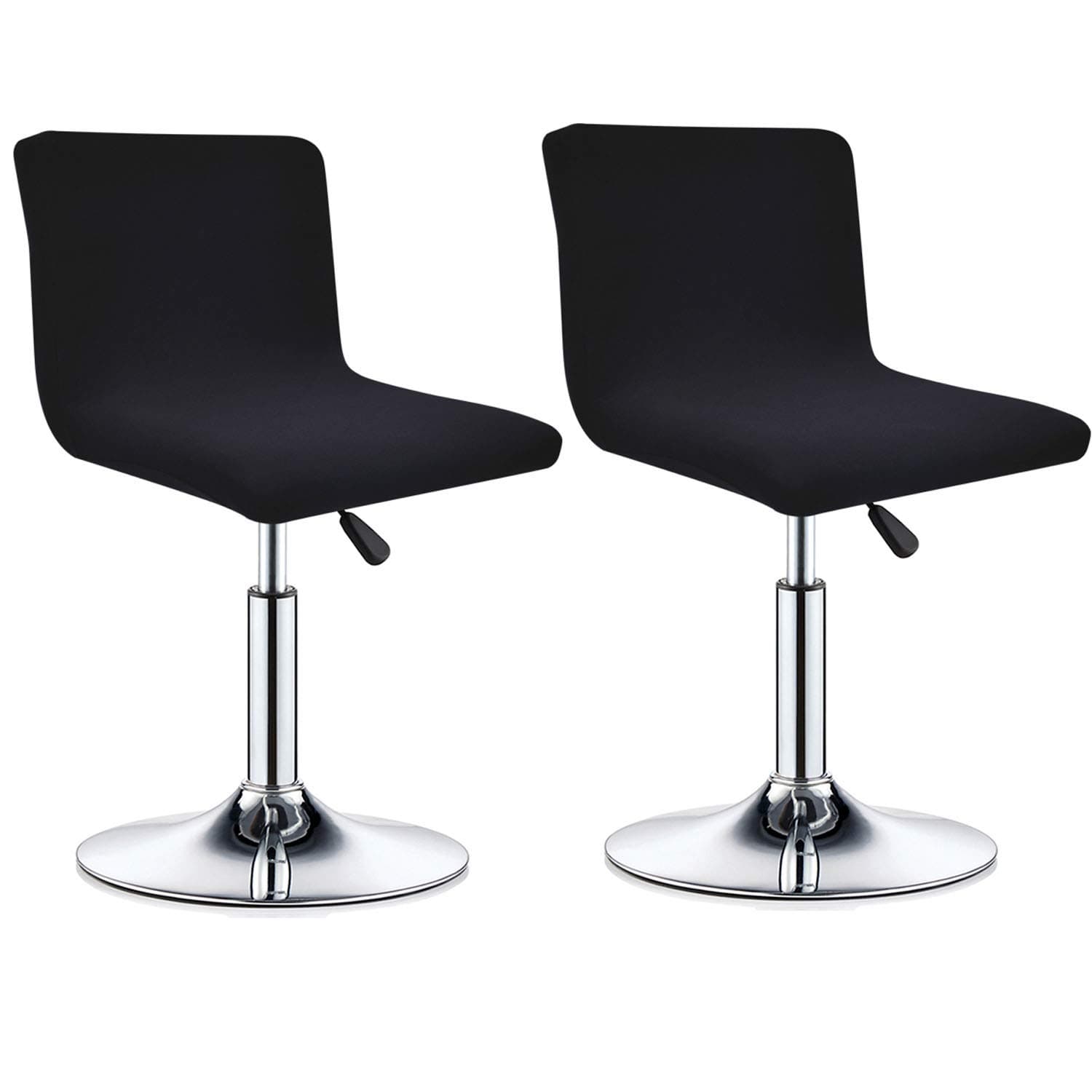 Deisy Dee Dining Room Chair Covers,Bar Stool Covers,Barstool Chair Slipcovers Pack of 2 C176 (Black)