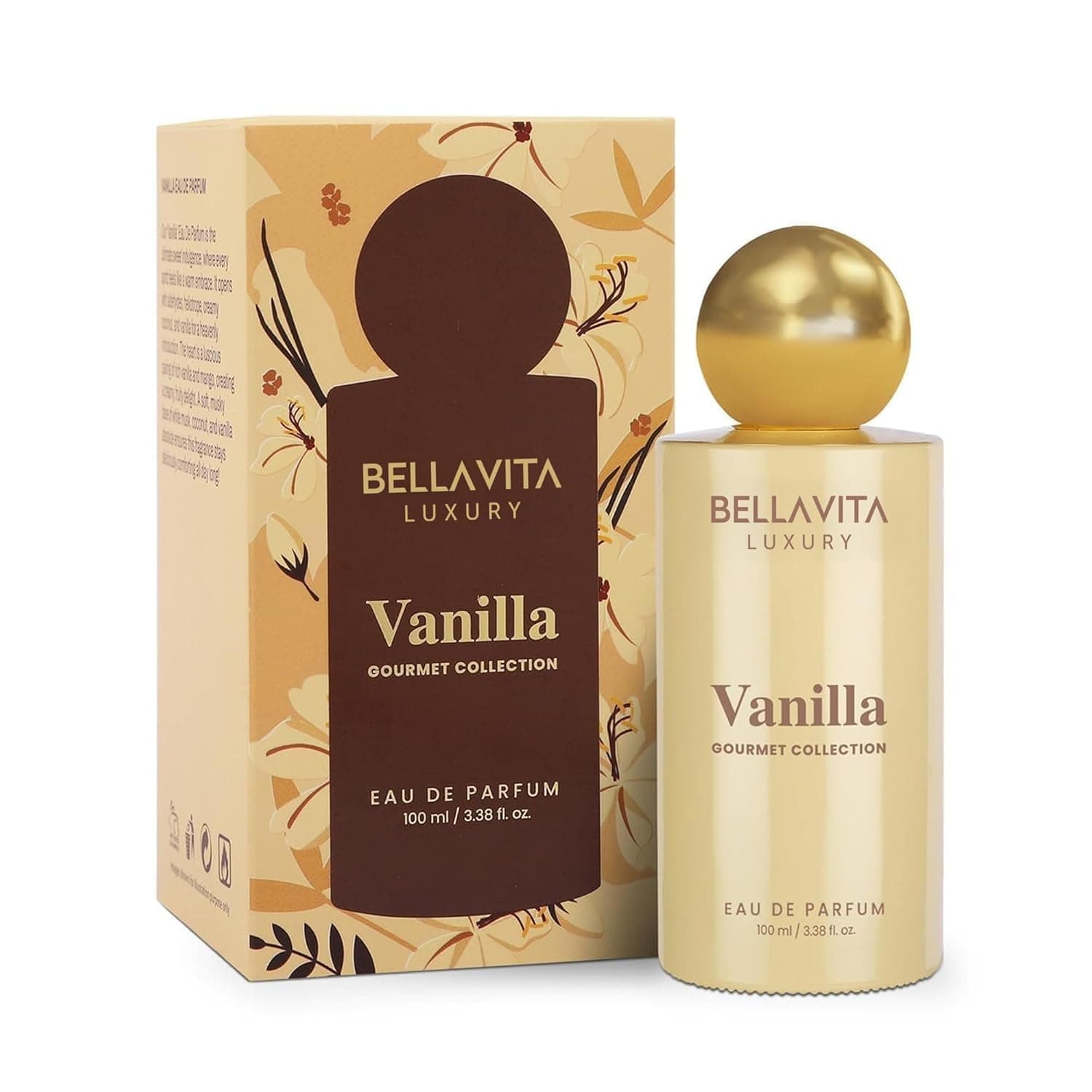 Luxury Vanilla Eau de Parfum | 100 ml (3.4 fl.oz.) | Perfume for Men and Women | Gourmet, Coconut, Vanilla and White Musk Notes | Women's Day Special