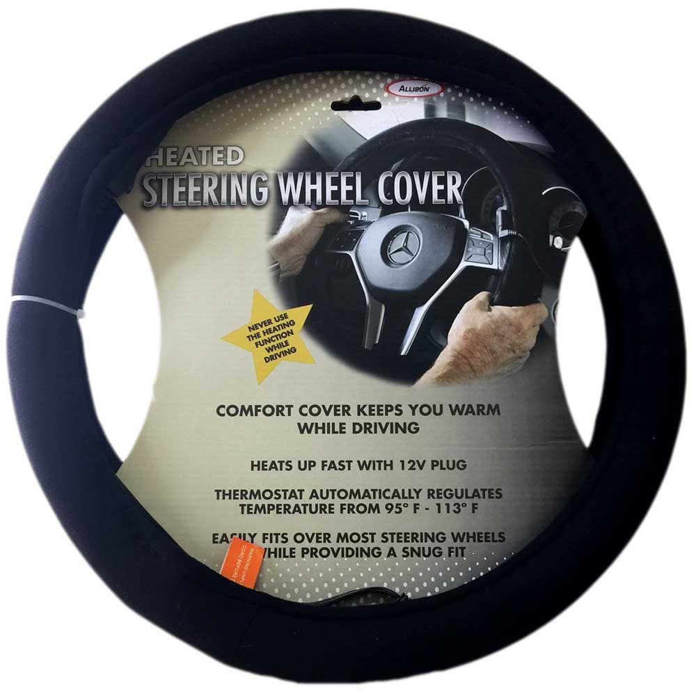 Allison Heated Steering Wheel Cover - Black