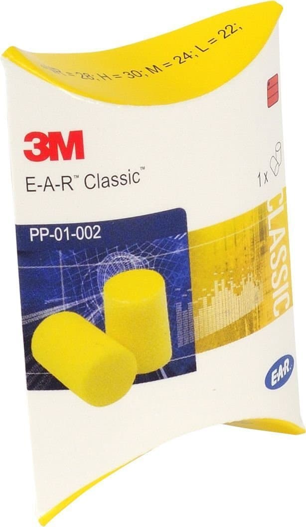 3M™ E-A-R™ Classic II Ear Plugs - 28 dB, Moisture Resistant - 25 Pairs in Yellow PP01200