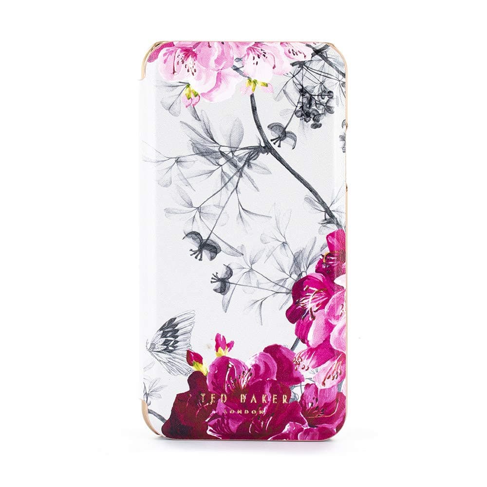 Ted Baker Fashion Mirror Folio Case for iPhone XR, Protective Cover iPhone XR for Professional Women/Girls - Babylon