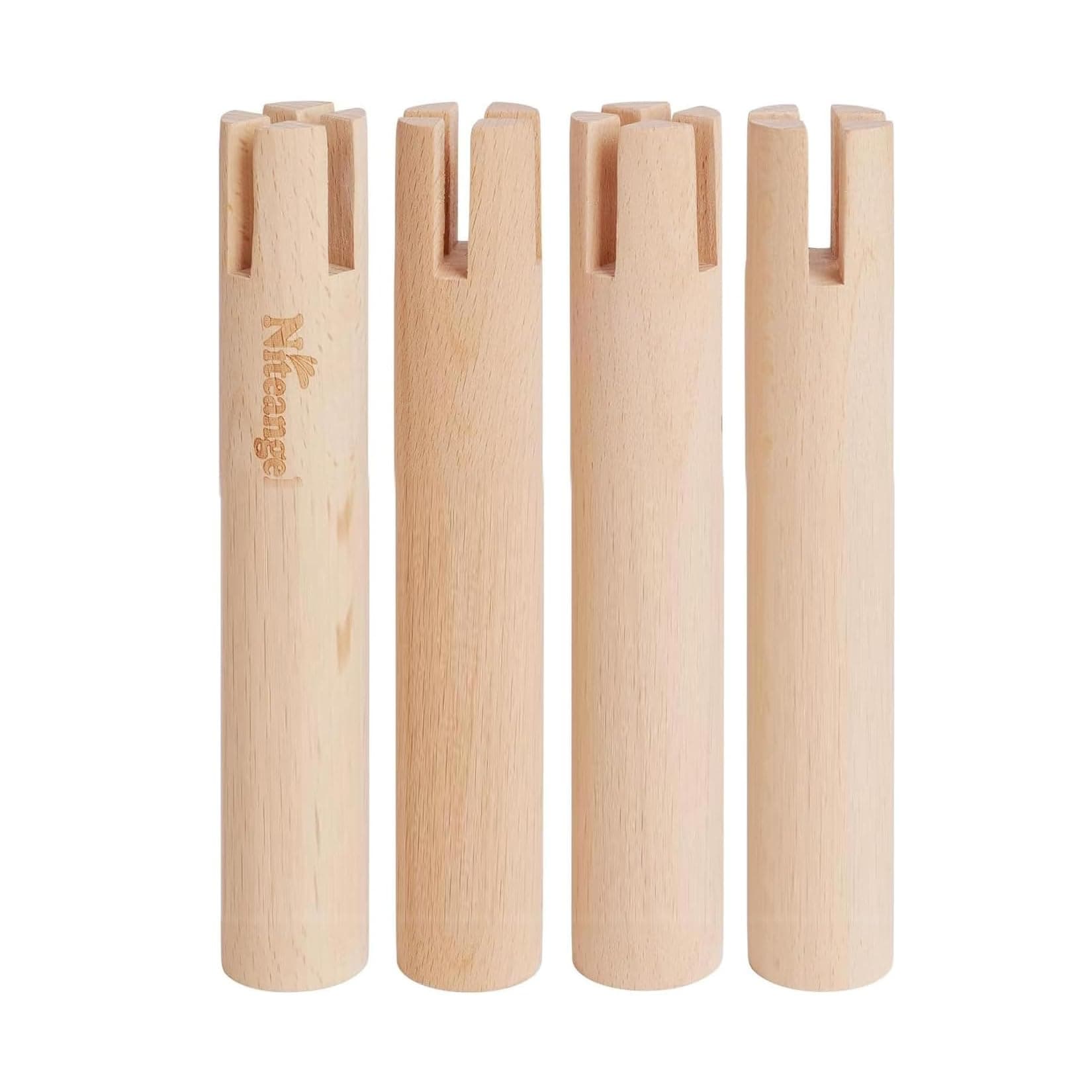 Set of Beech Stilts for Elevating & Safely Setting Niteangel Multi-Chamber Series Maze House (Set of 4 Stilts (5.9'' H))