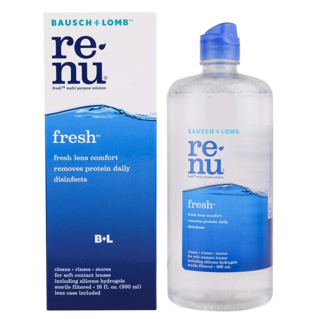 Renu Bausch + Lomb Fresh Multi-Purpose 500Ml Contact Lens Solution (Pack Of 1)
