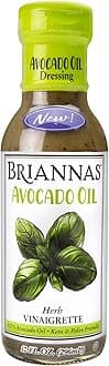 BRIANNAS - Avocado Oil Herb Vinaigrette Dressing - Nutrient Rich, Low Sodium, Keto & Paleo Friendly Salad Dressing made with 100% Avocado Oil - 10 oz. Bottle
