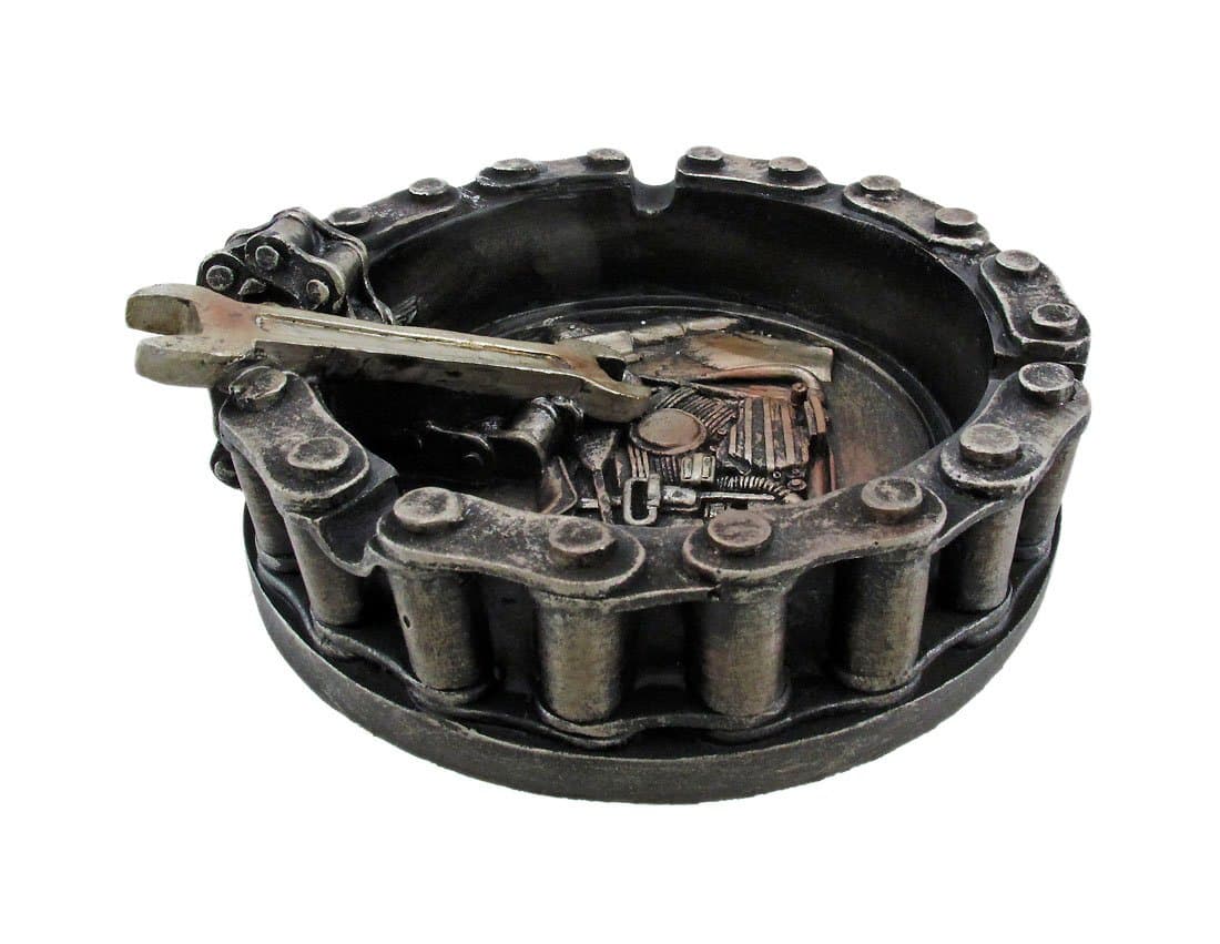 Motorhead Motorcycle Ashtray, Dented Box