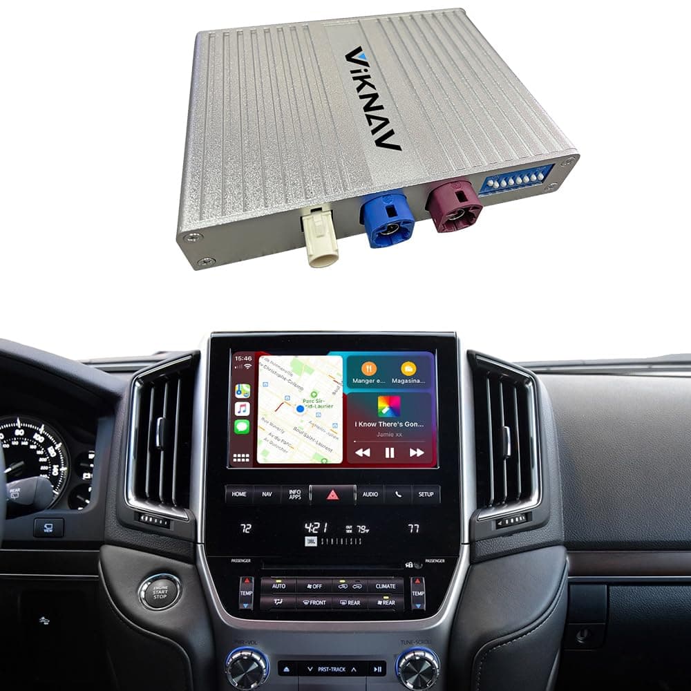 Linux Interface Box for Toyota Land Cruiser LC200 2016-2021 Wireless Apple CarPlay Android Auto Fit for Original Car Radio Upgrade GPS Navigation