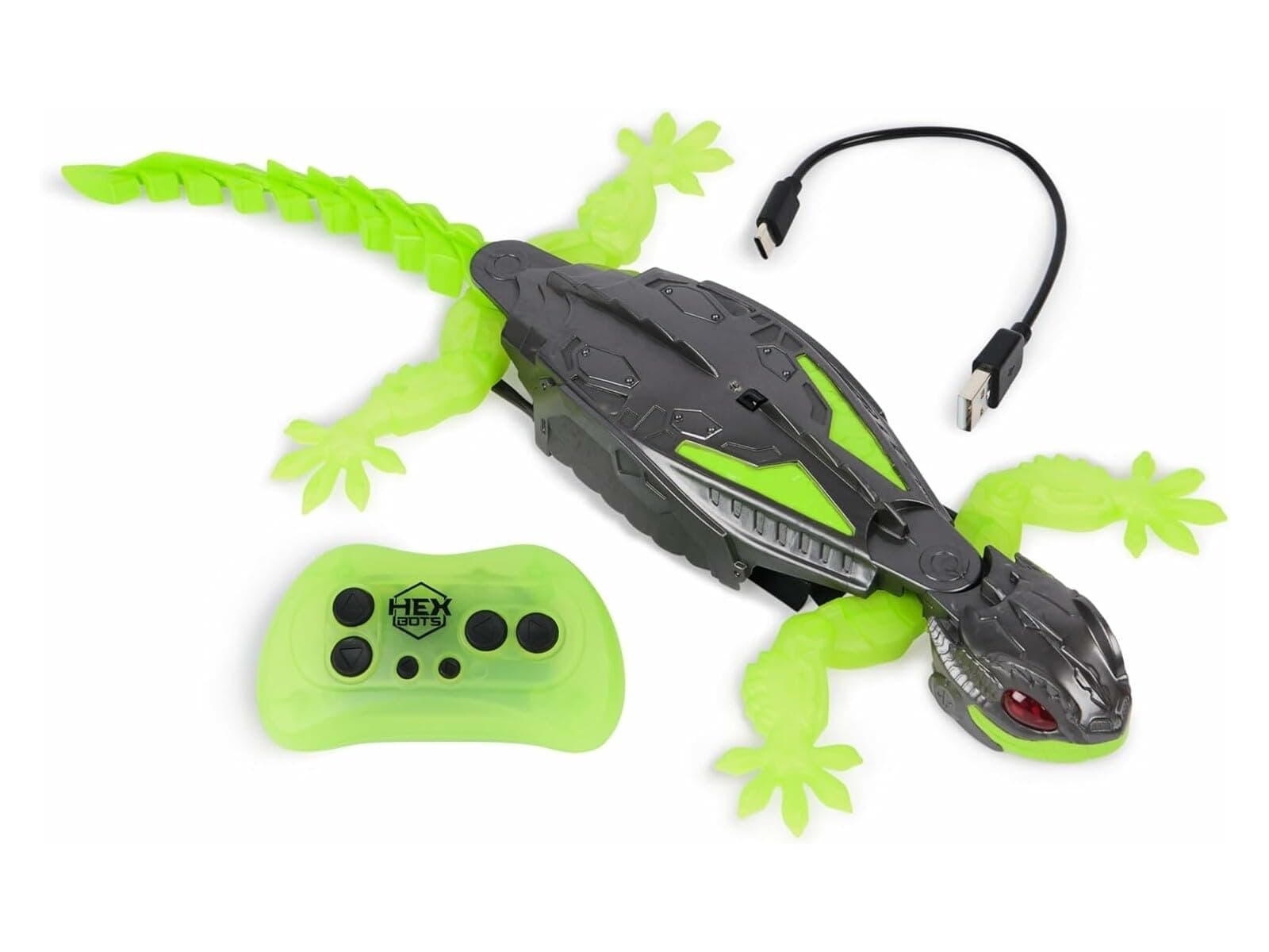 HEX BOTS Wall Crawler Gecko, Rechargeable Remote Control Robot Kids Toys, Climbs up Walls for Prank Toys & Games, RC Robot Toys for Boys & Girls Ages 4 & Up