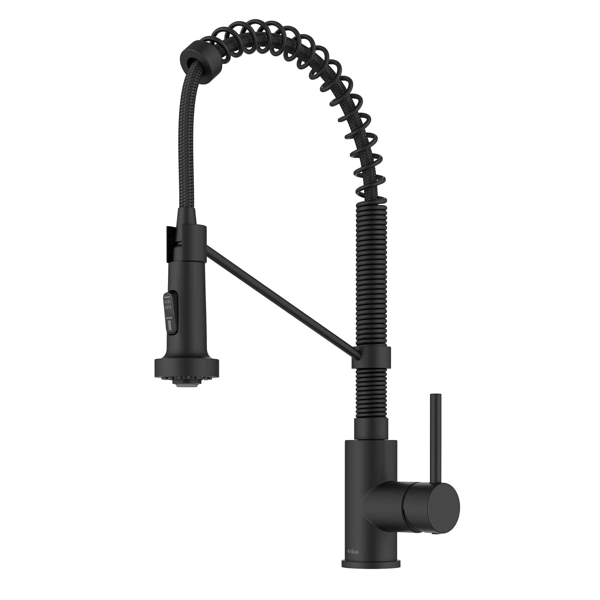 Bolden Commercial Style 2-Function Single Handle Pull Down Kitchen Faucet in Matte Black, KPF-1610MB