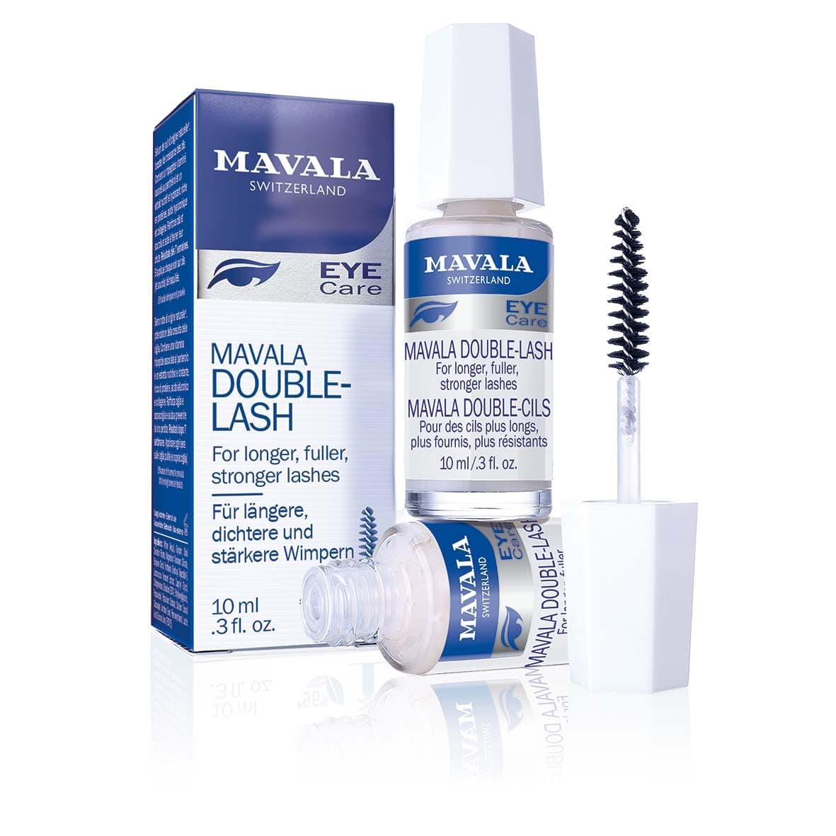 Mavala Double Lash, for Longer, Denser, Stronger Eyelashes, Serum Extract Rich in Snail Mucin, Vitamins, Ophthalmologically Tested, 100% Made in Switzerland, Cruelty Free, Natural Ingredients 10 mL