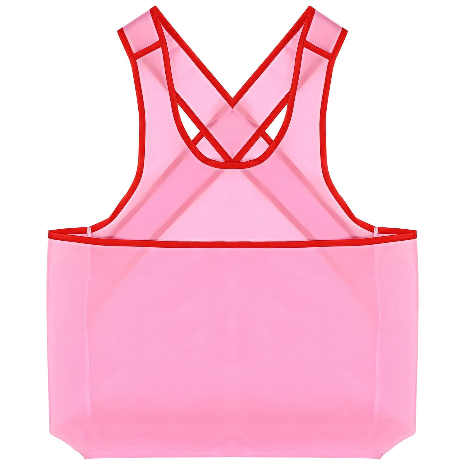 Pink Oxford Fabric Laundry Apron with Large Pocket, Multi-Functional Hanging Apron for Wet Clothes, Easy to Clean, 31.5X21.7X11 Inches, Ideal for Home Use