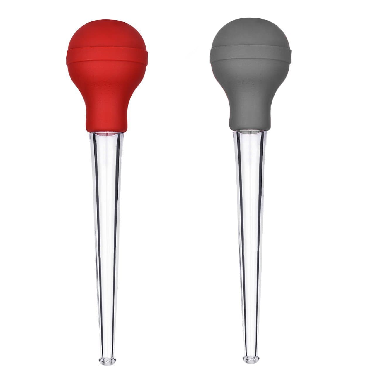 2 Pcs Long Nylon Turkey Basters for Cooking with Silicone Bulb, Only for Room Temperature Liquids